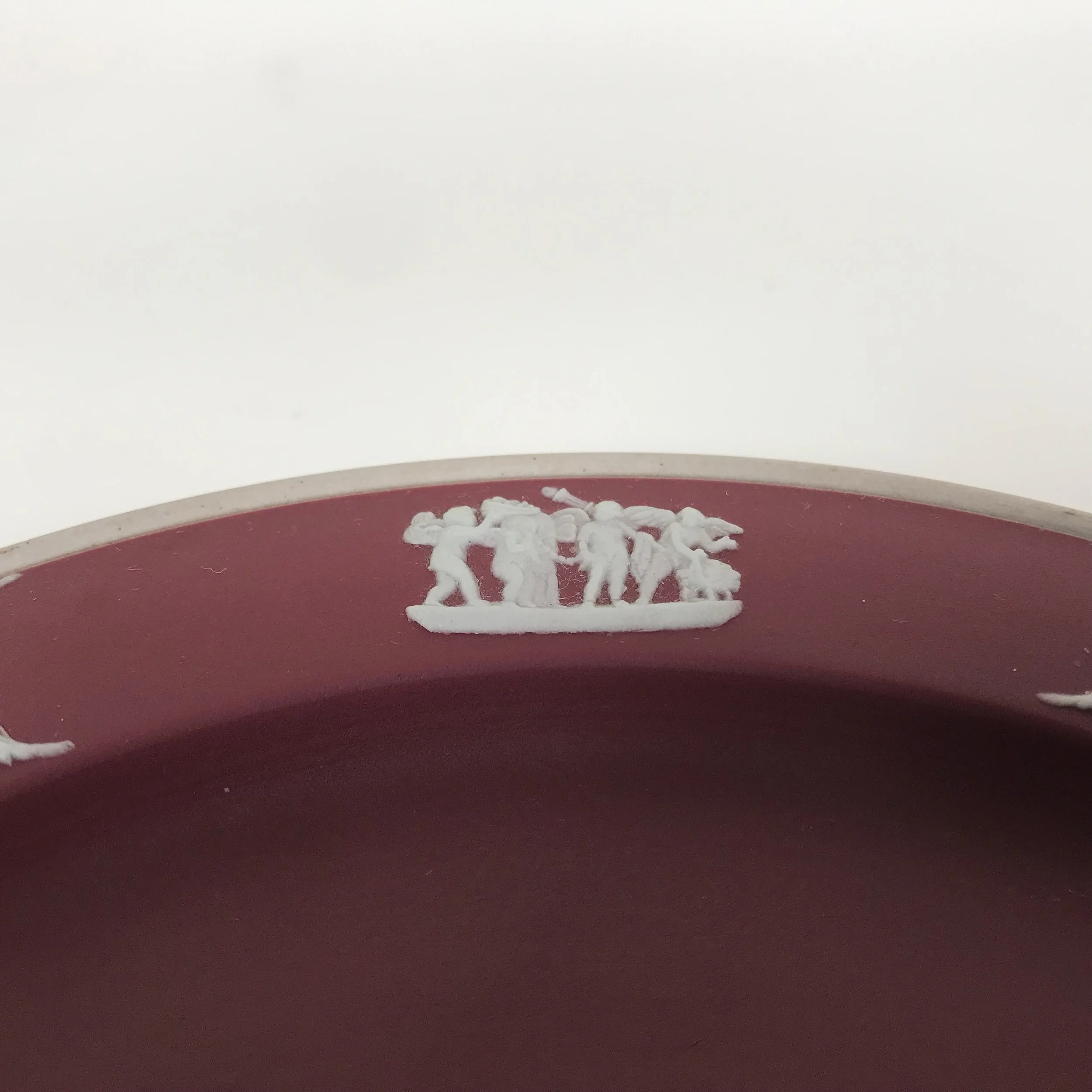Early 20th C. Wedgwood Crimson Dipped Jasper Plate — Ardesh