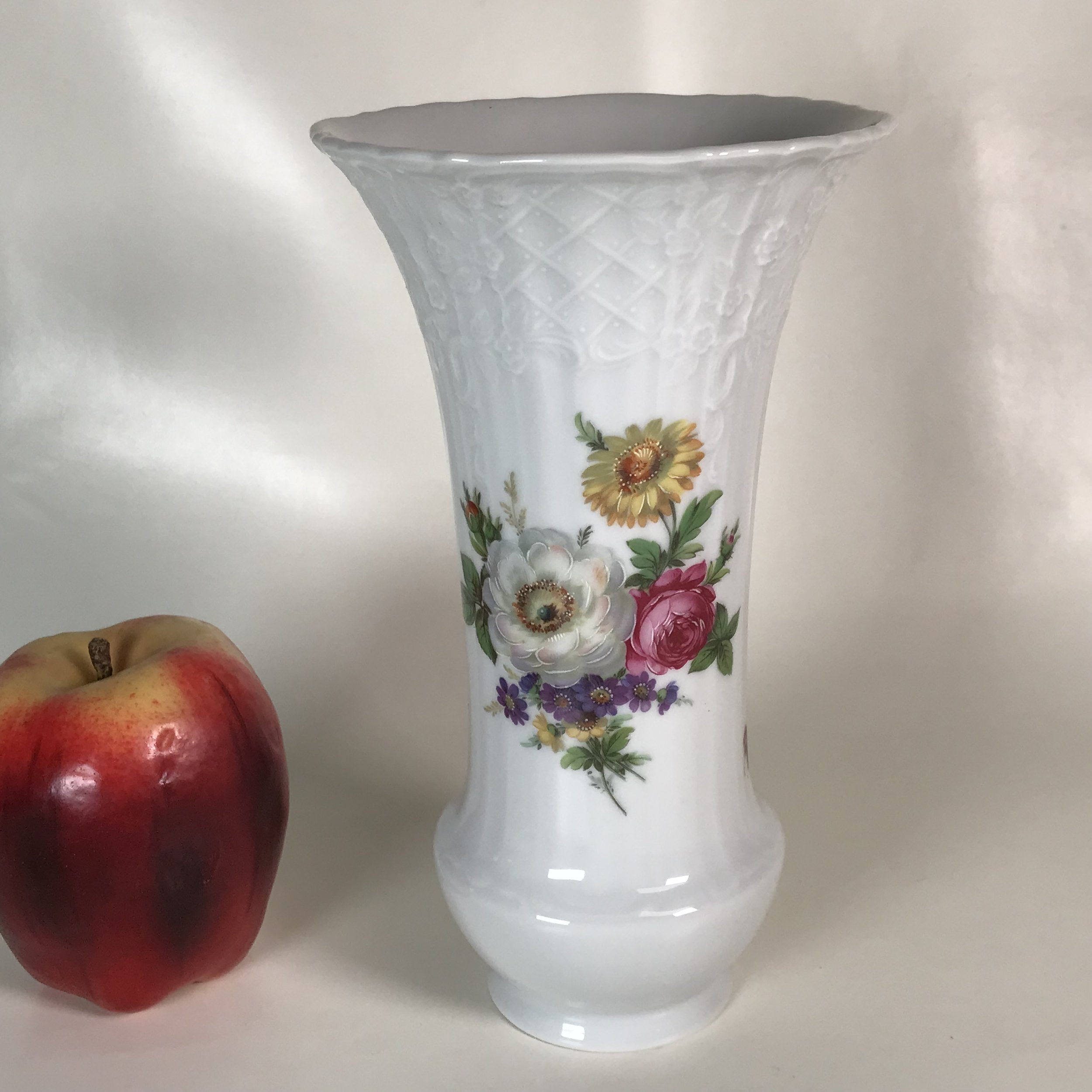 Kaiser German Porcelain Vase with Hand Painted Flowers — Ardesh