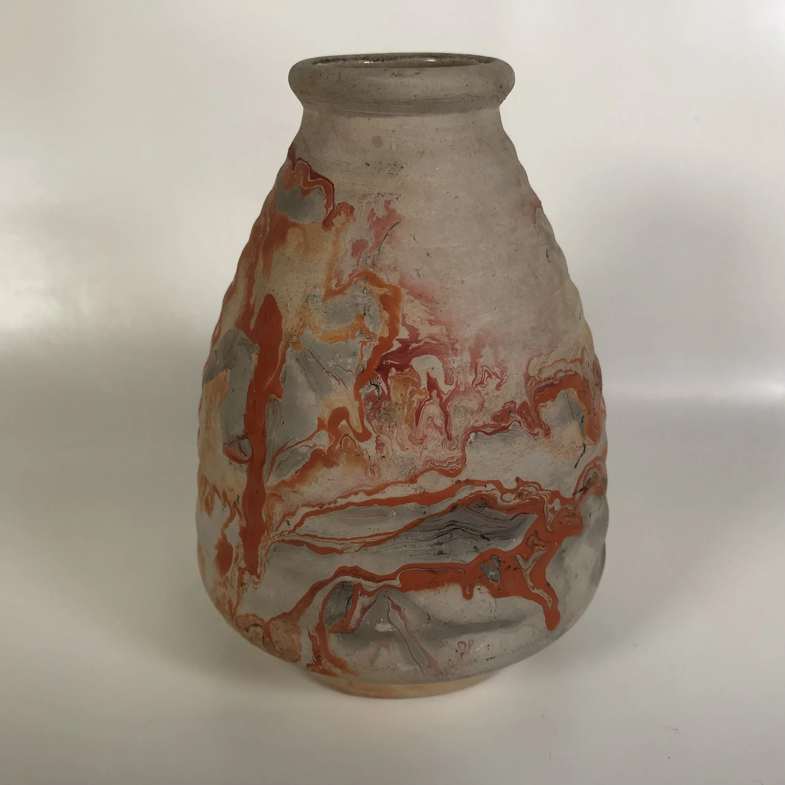 Nemadji Pottery Moose Lake, Minnesota Swirled Native Clay Vase