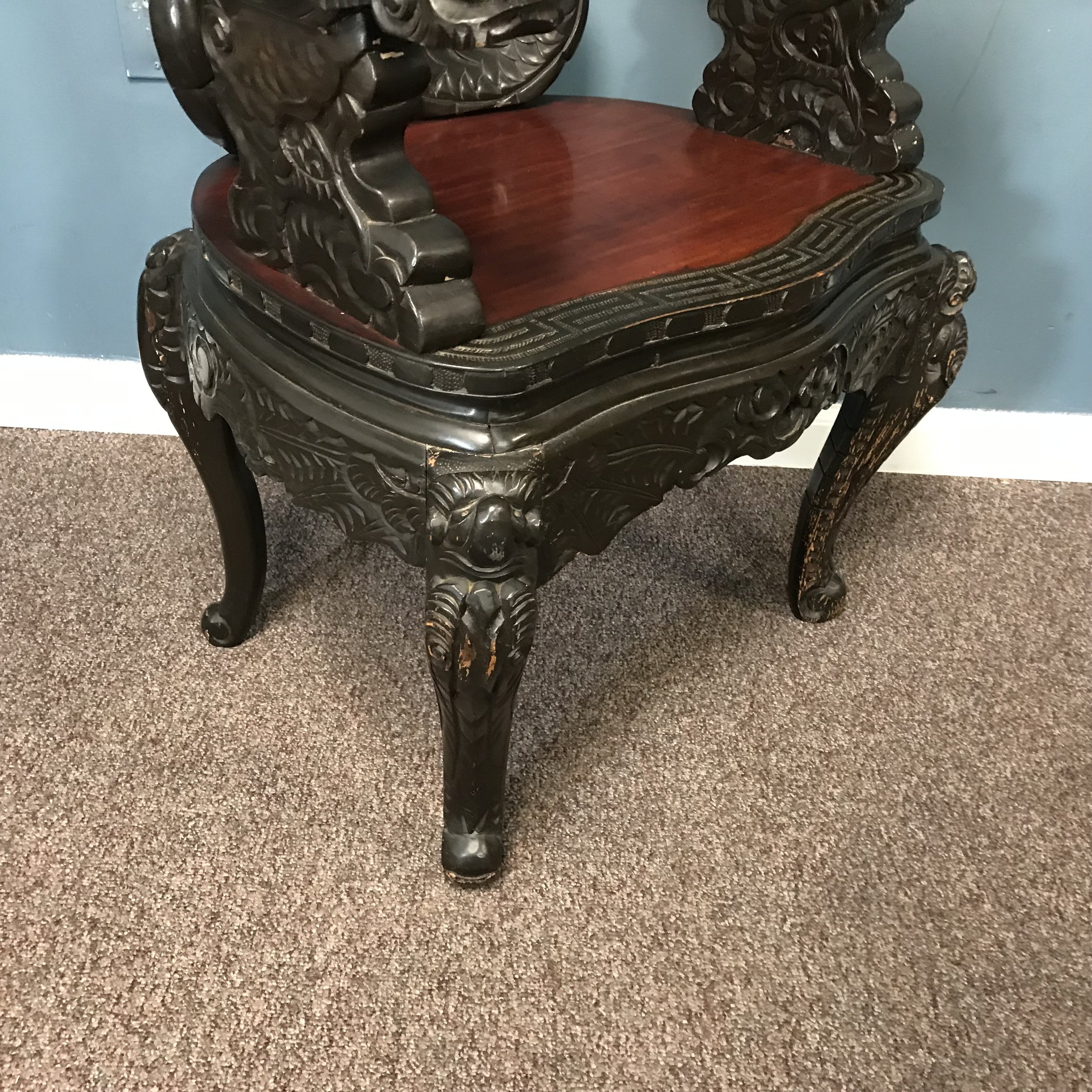 Japanese Carved Dragon Chair — Ardesh