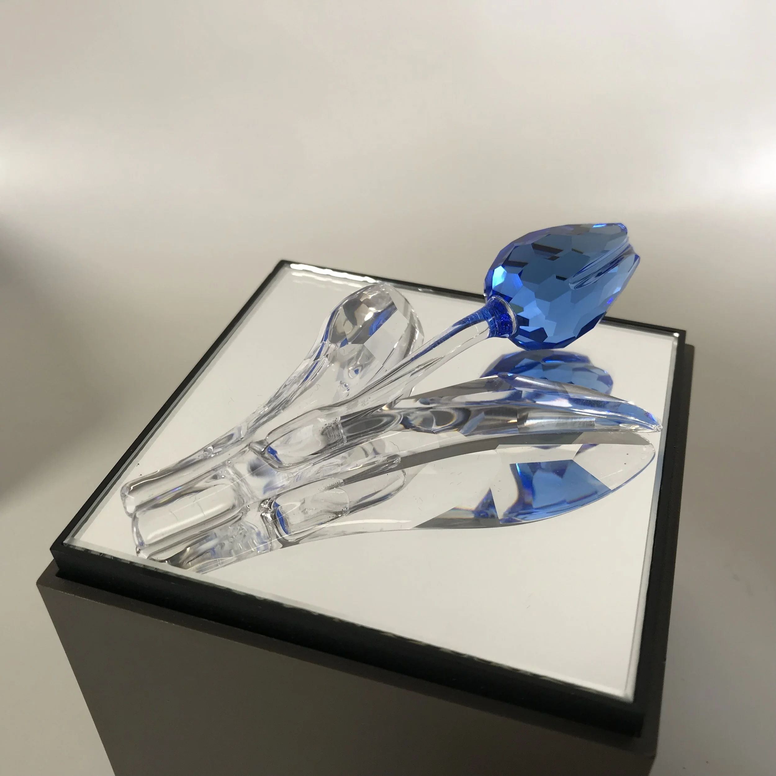 Swarovski Silver Crystal Blue Tulip Flower — Ardesh