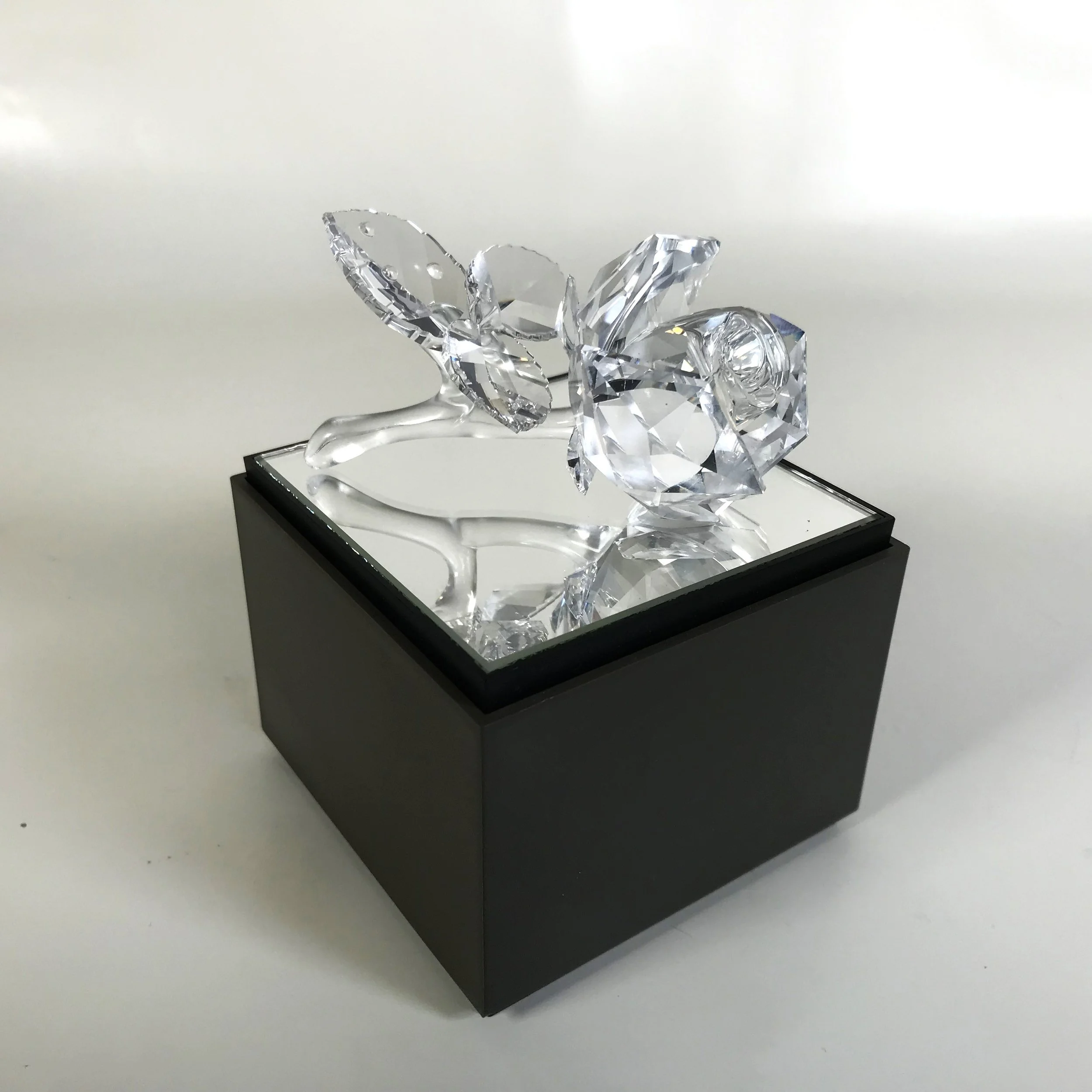 Swarovski Silver Crystal Rose w/ Original Box — Ardesh