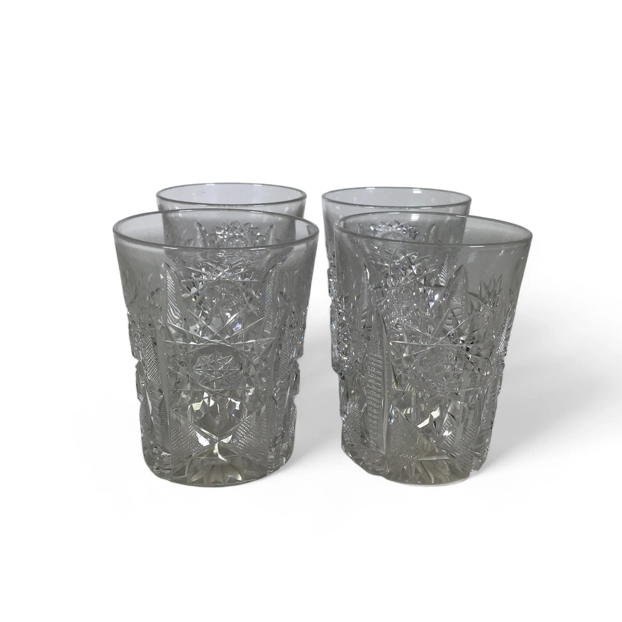 Set of 4 ABP Cut Glass Tumblers  Ardesh