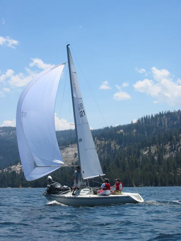 This picture shows a good uniform luff shape &amp; a vertical profile