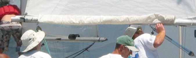 Sock on Boom used to hold Spinnaker Pole