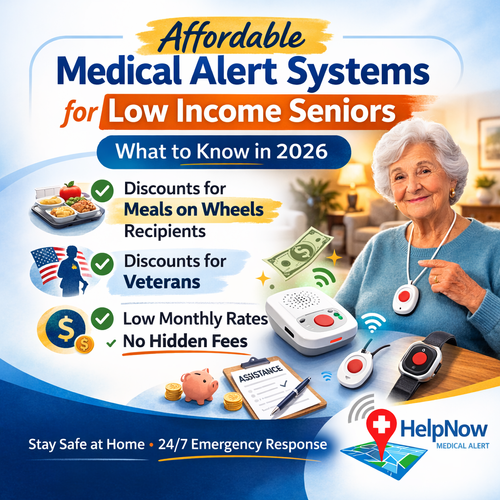 Medical alert systems for low income seniors with affordable pricing and veteran and Meals on Wheels discounts