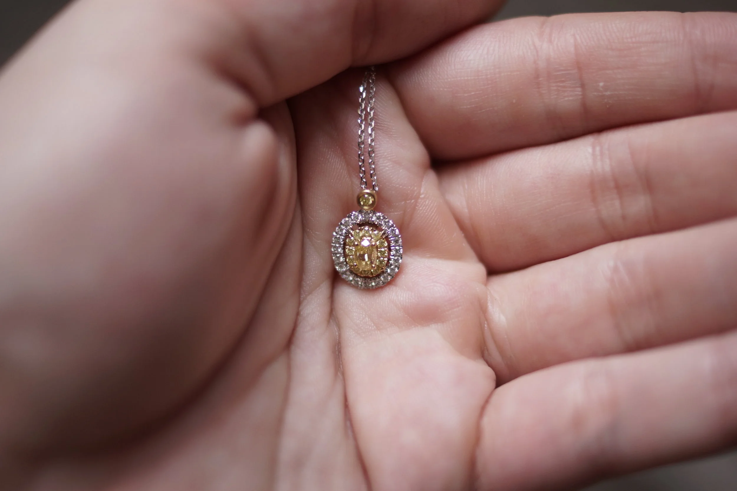 yellow diamond necklace philadelphia