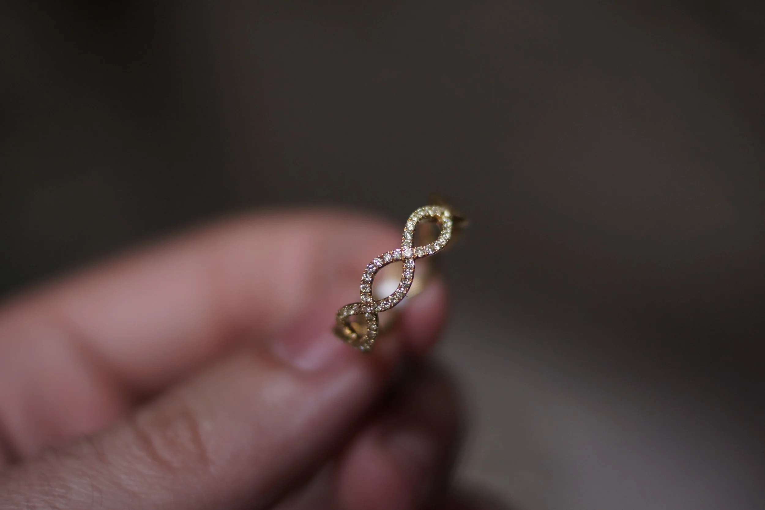 Infinity Shaped Canary Yellow Diamond Ring