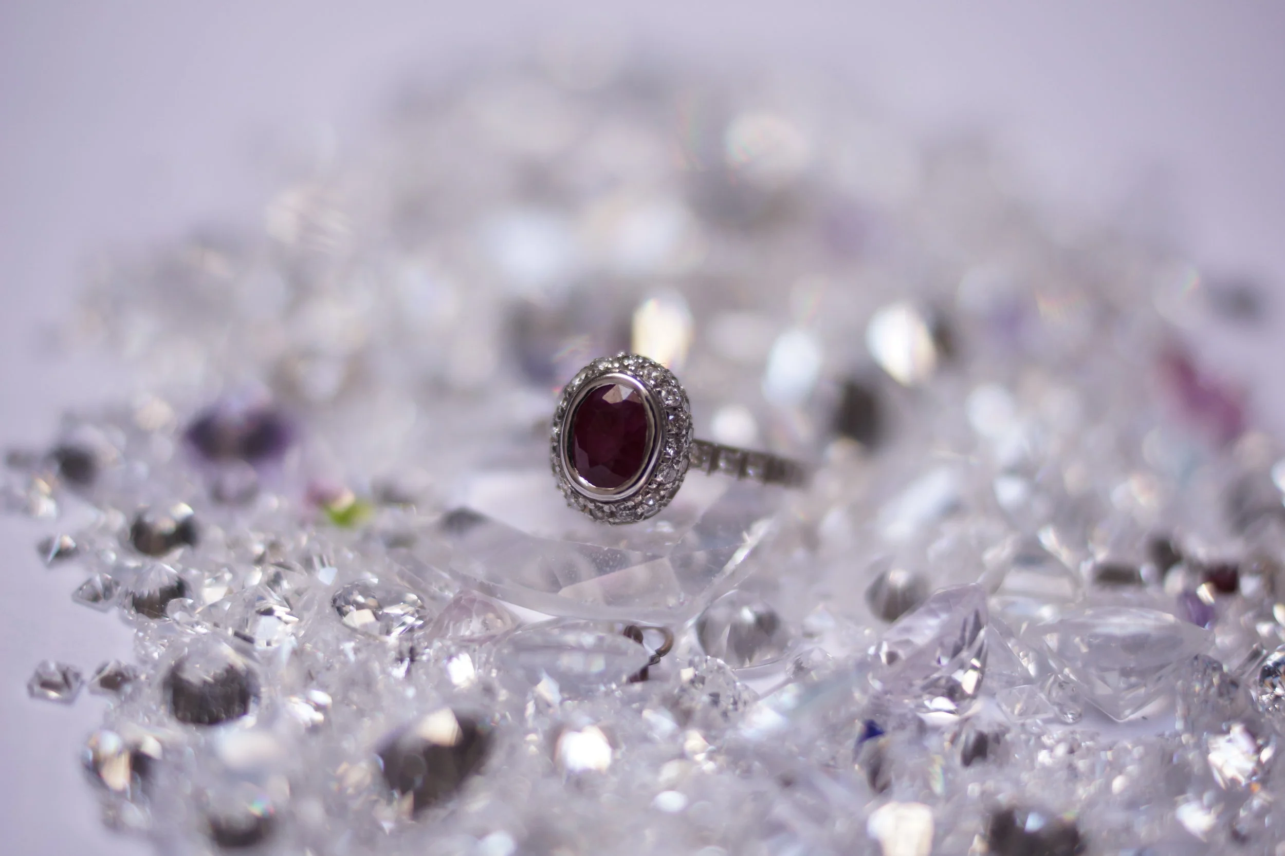 Ruby and White Gold Ring