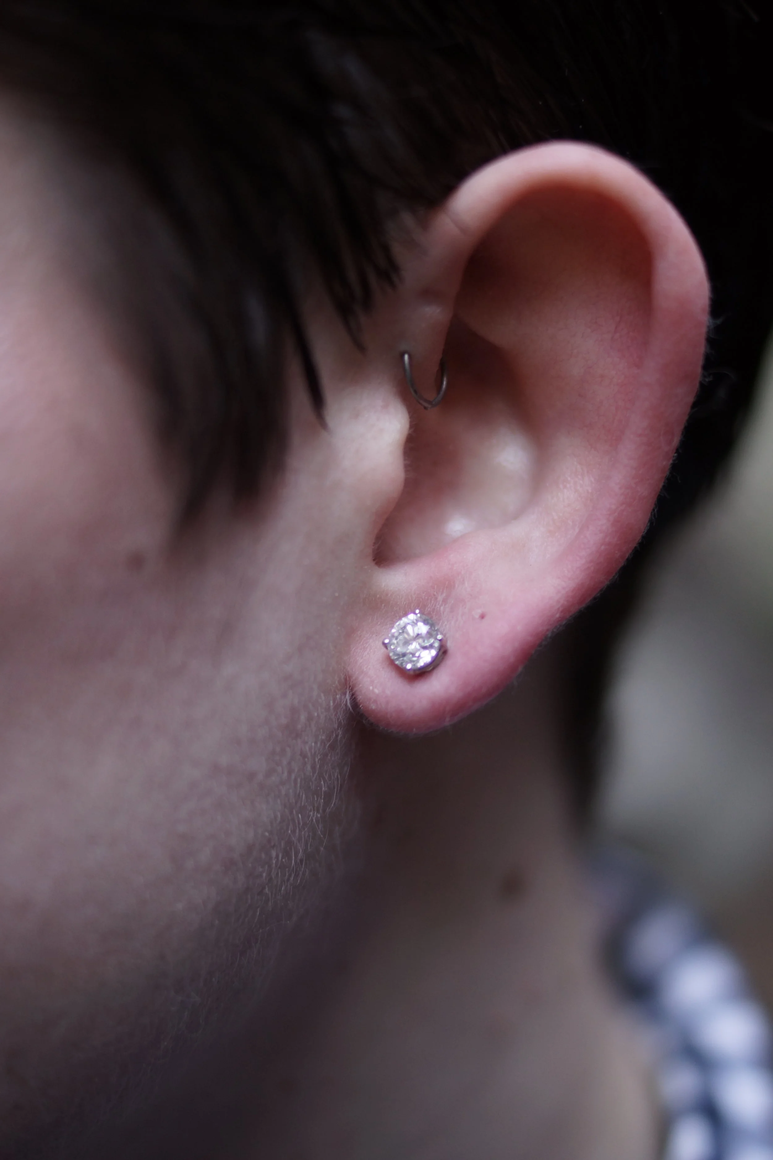 Diamond Stud Earrings Certified AGS 1.82 CT TW