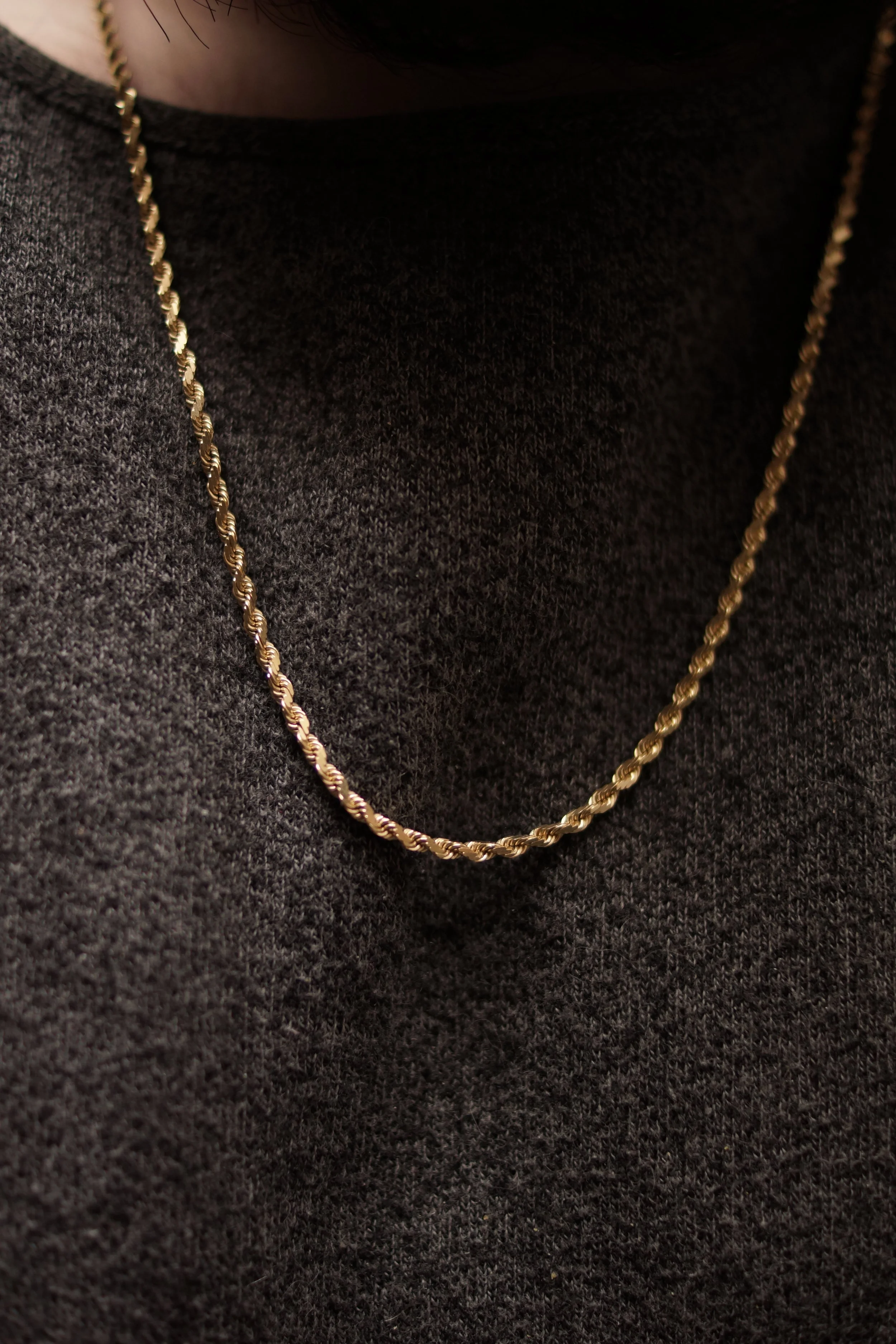14K Diamond Cut Rope Chain