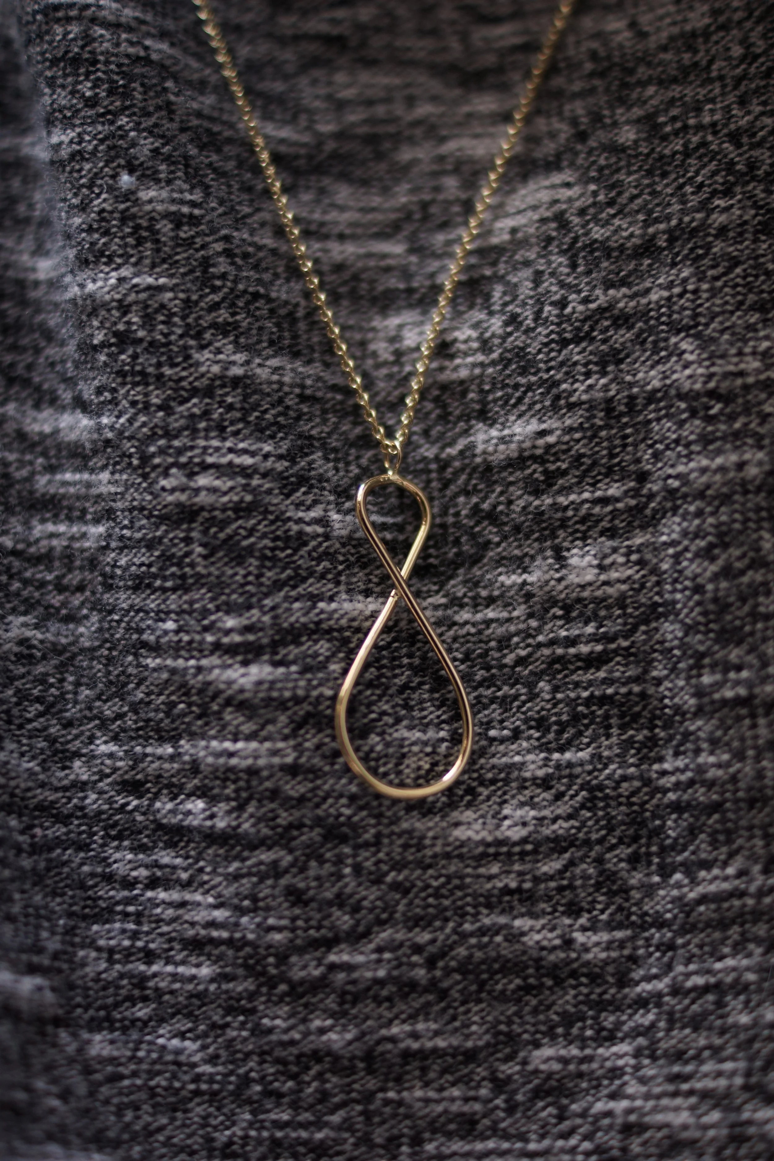 14K Yellow Gold Infinity Necklace
