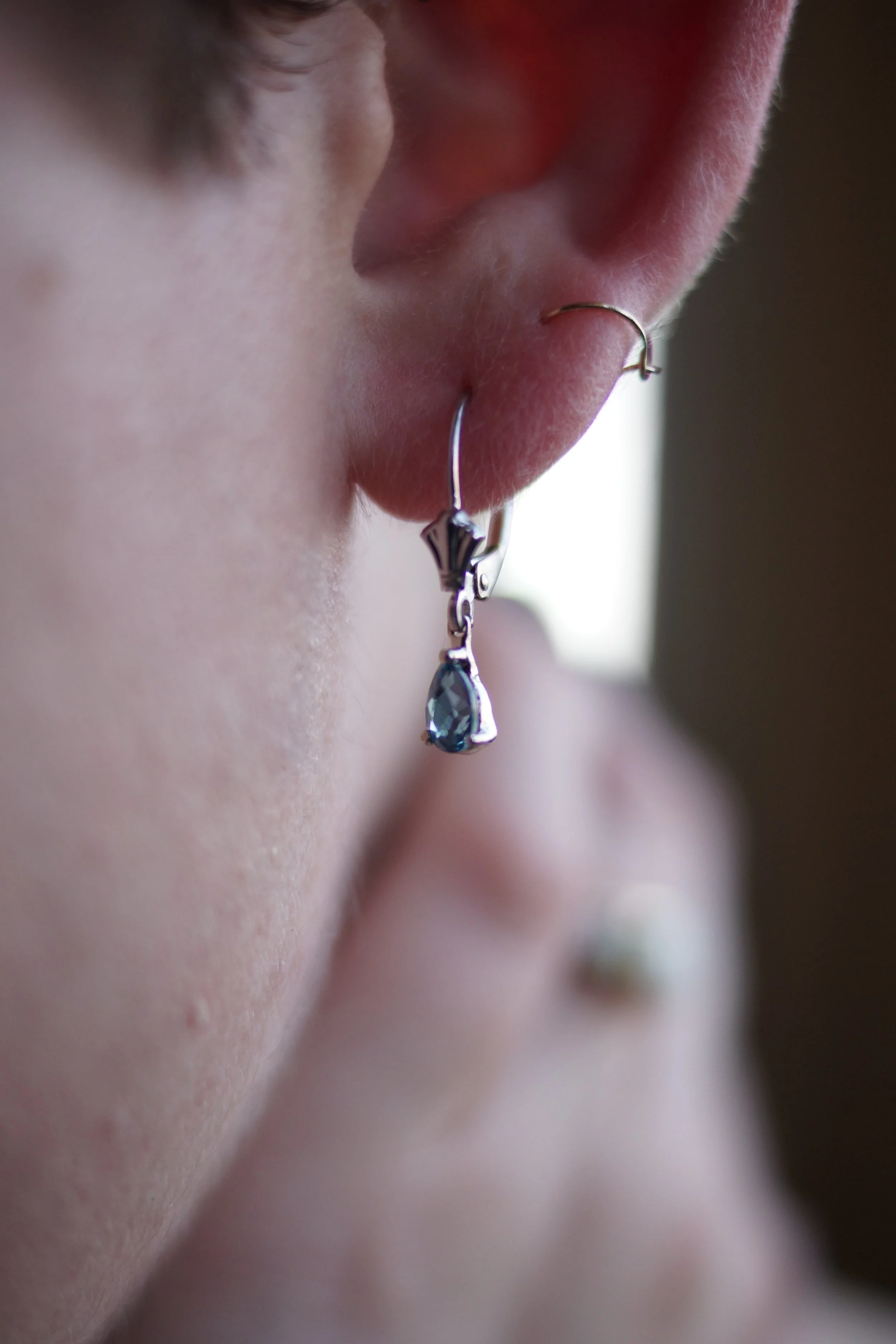 Topaz Lever Back Earrings
