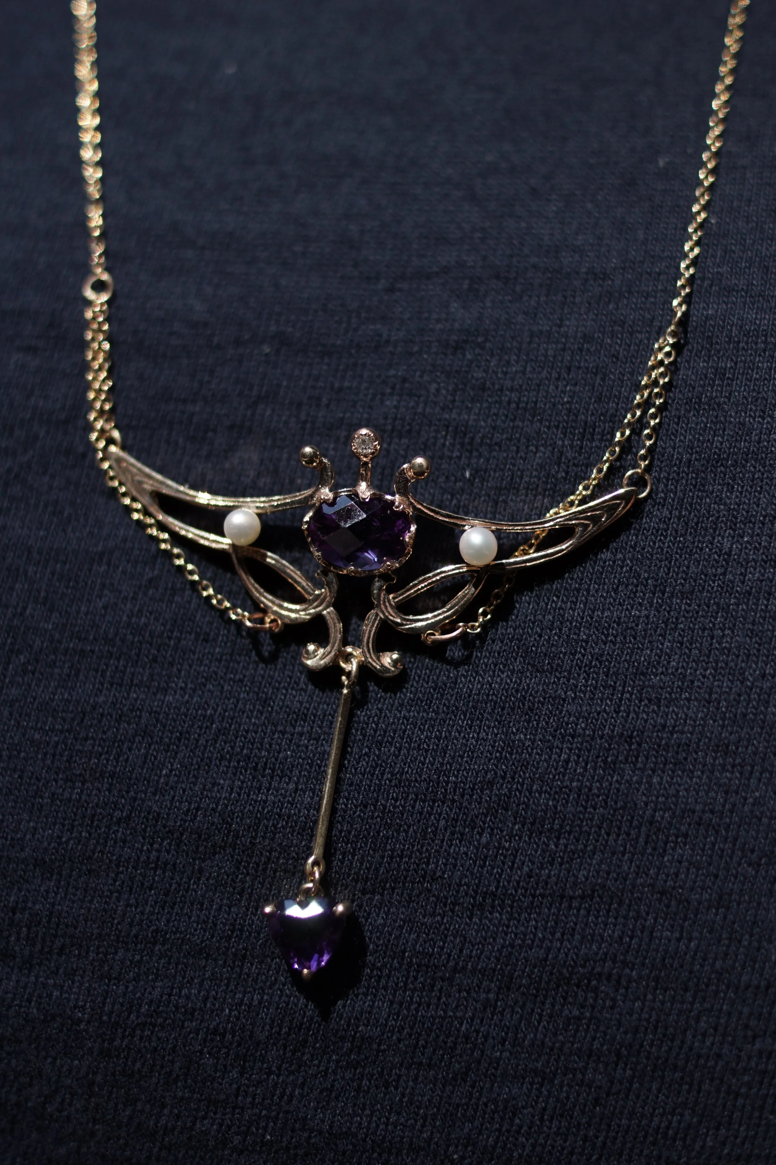 Amethyst and Pearl Necklace