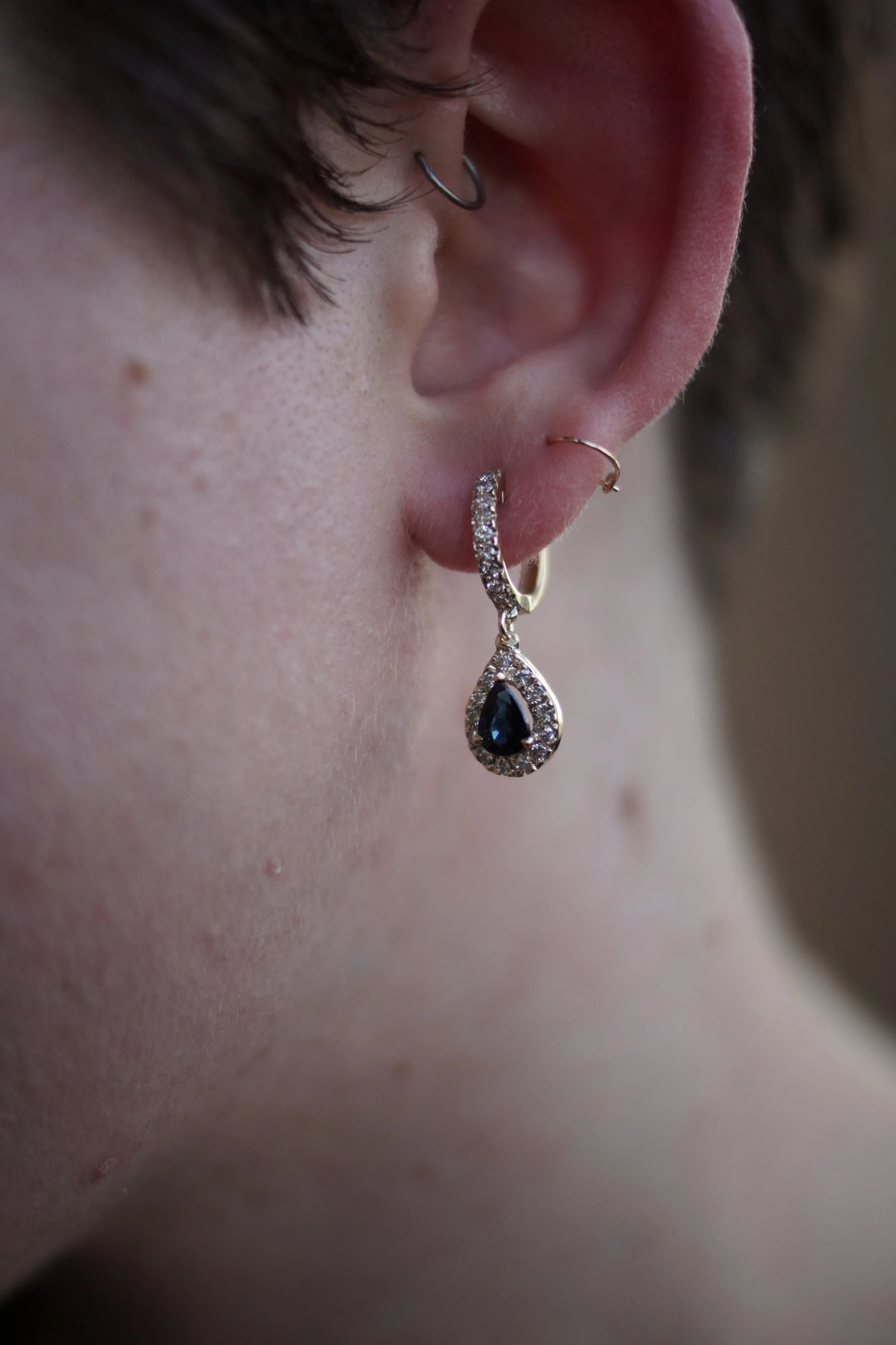 Sapphire and Diamond Earrings