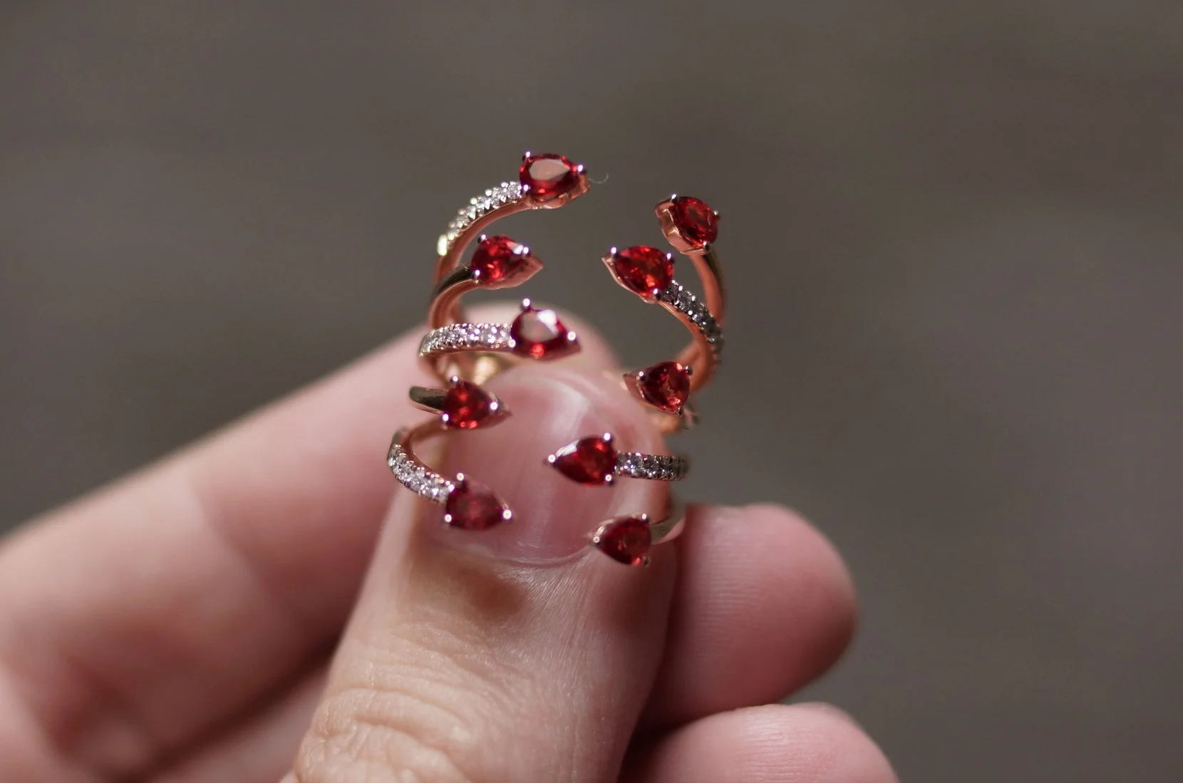orange sapphire ring