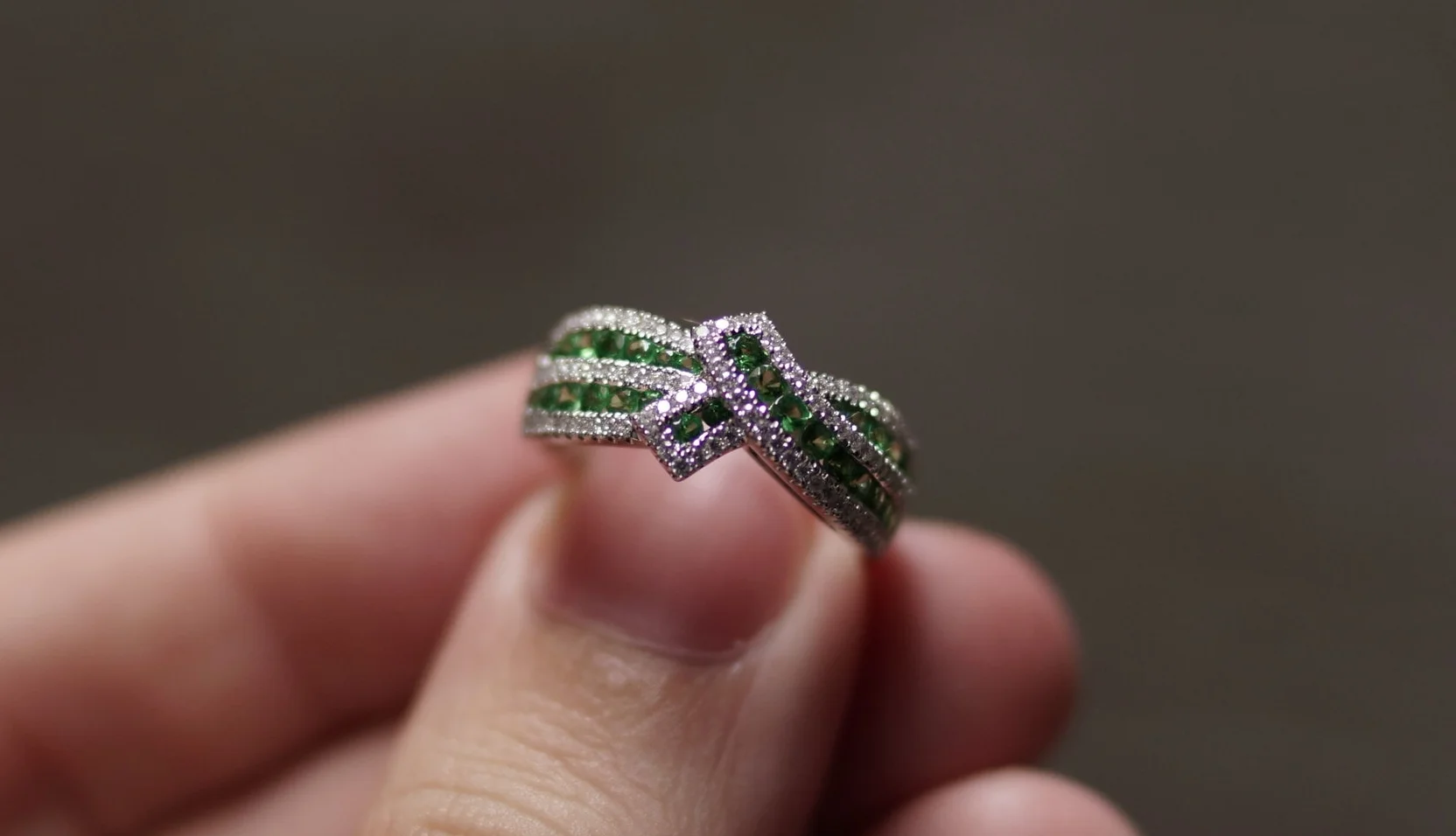 Tsavorite Diamond Ring