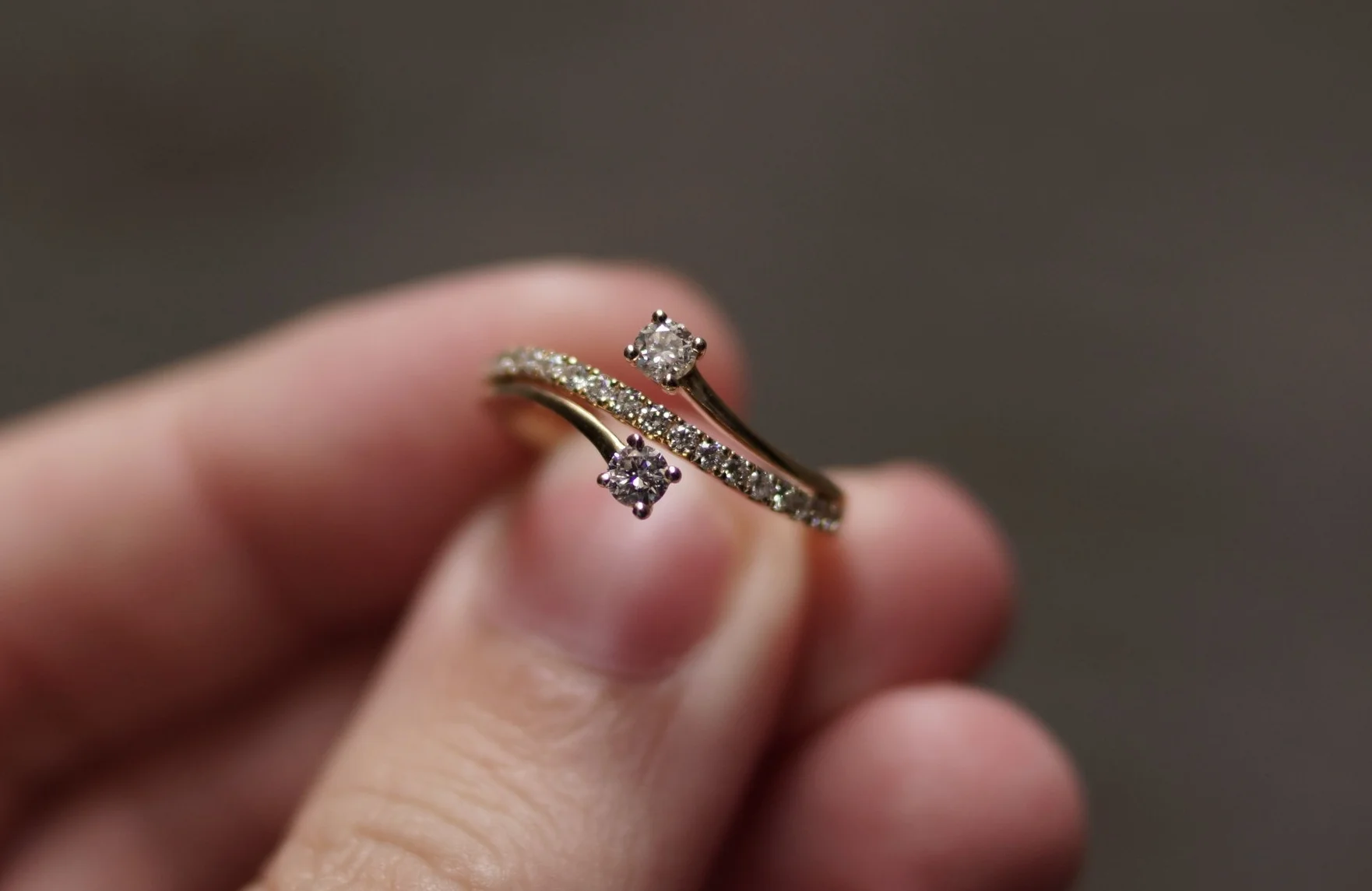 two stone diamond ring 