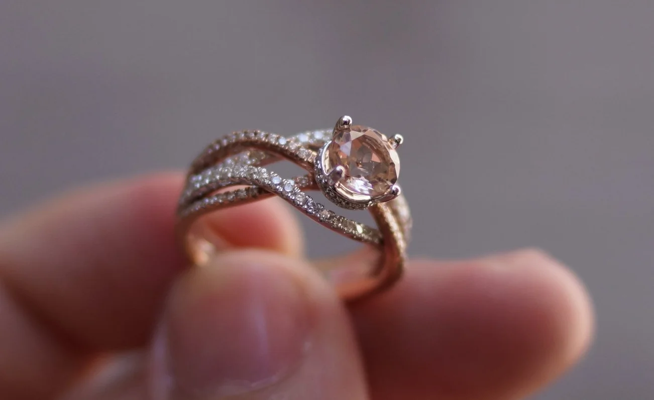 Morganite and Diamond Ring