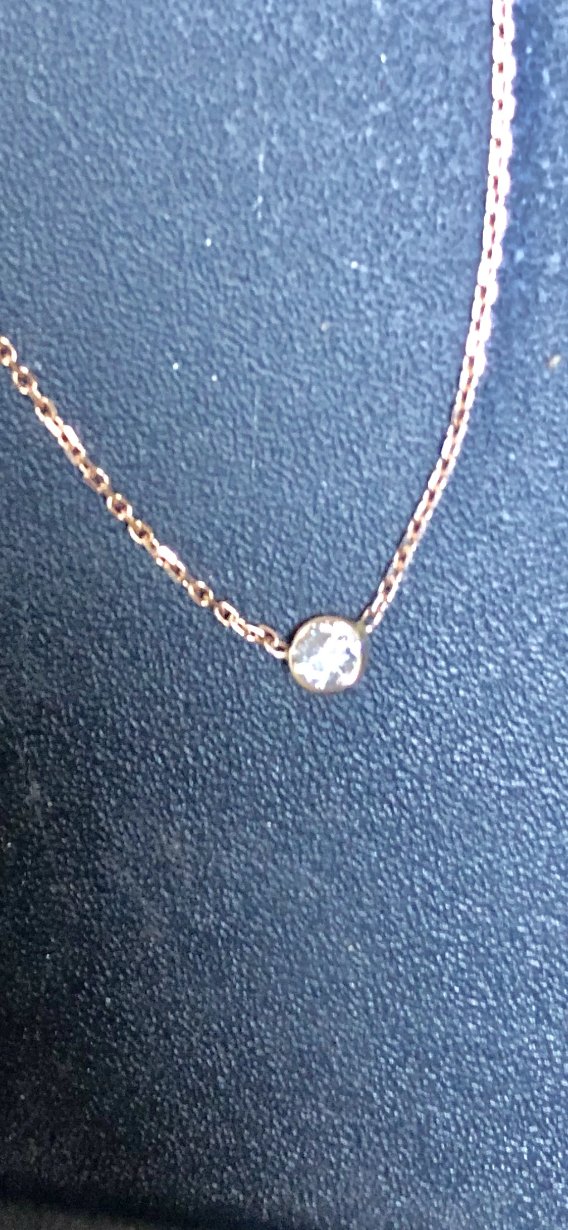 14 Karat Rose Gold Diamond Pendent