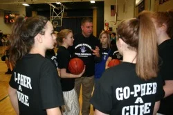 Awareness night at the Pavilion/ND girls basketball game