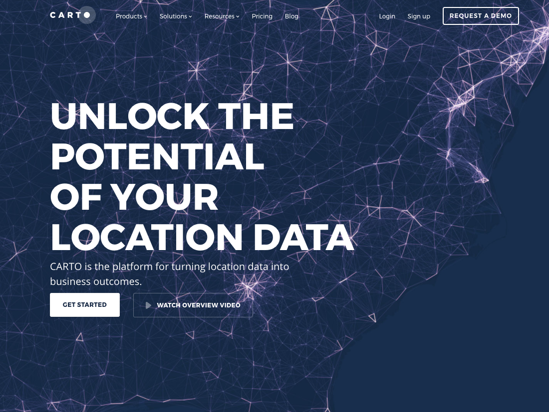 Carto è un tool per la visualizzazione dei dati