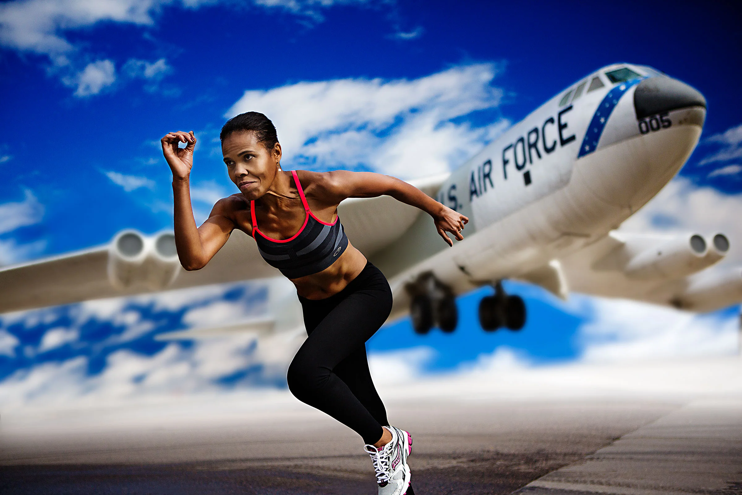 Runner with Plane