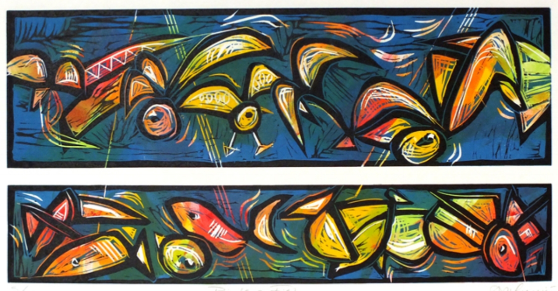 bird and fish painting 