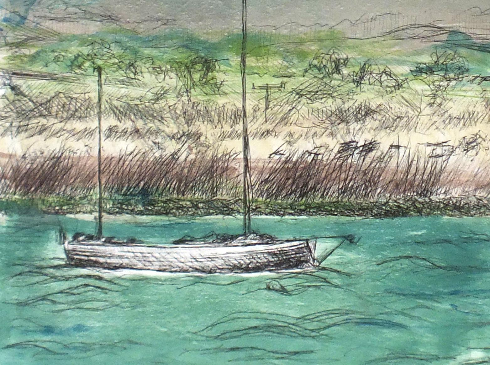 Topsham Sailing Boat Painting for Sale