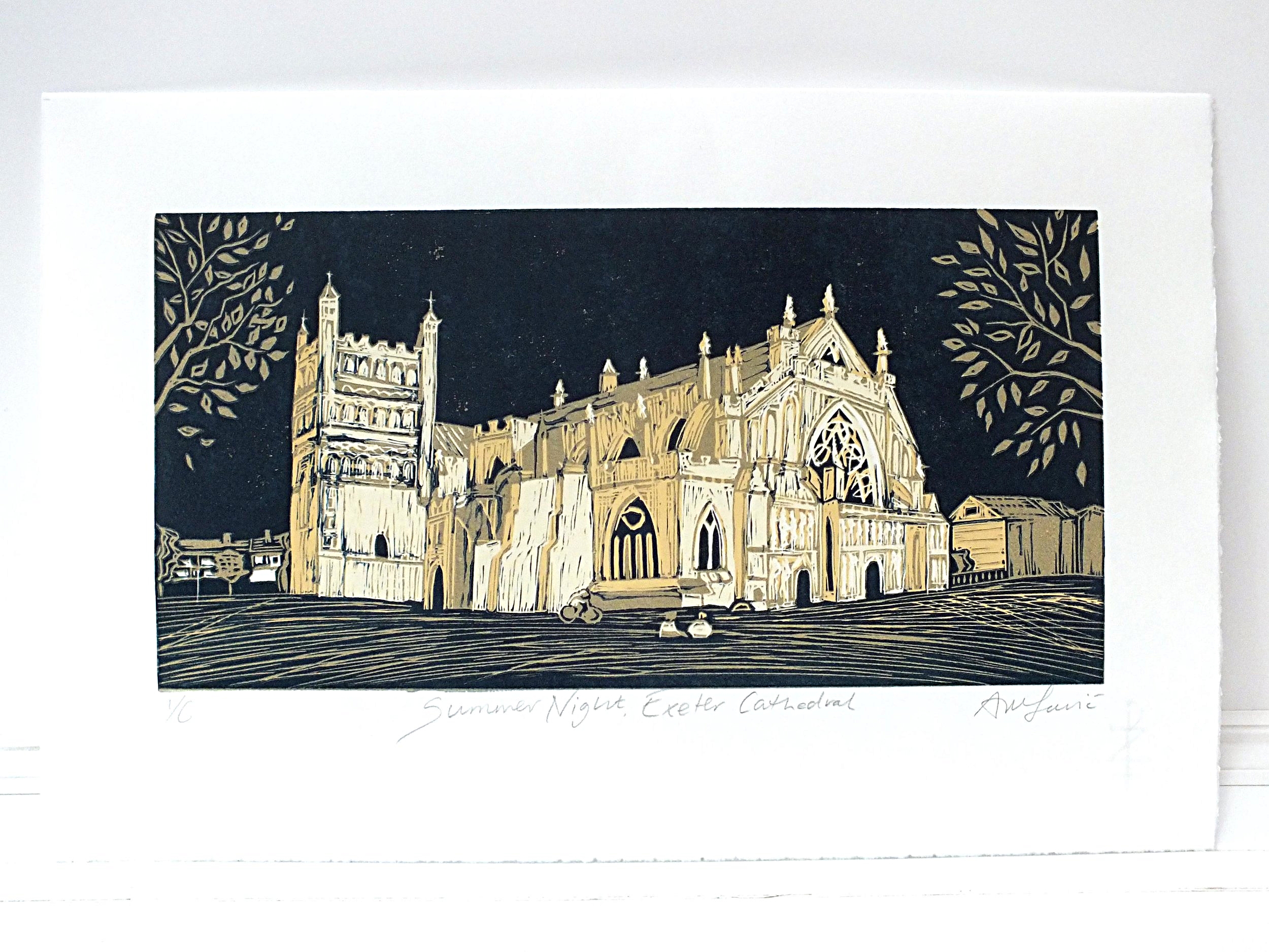 Exeter summer night print artwork