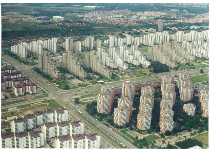 Apartment blocks that resemble giant's steps