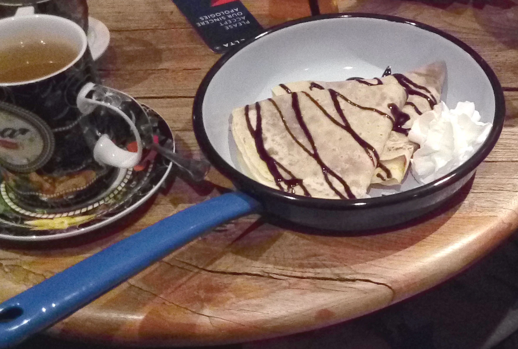 'Palačinke' (pancakes) with 'Eurocrem' and crushed 'Plazma' biscuits