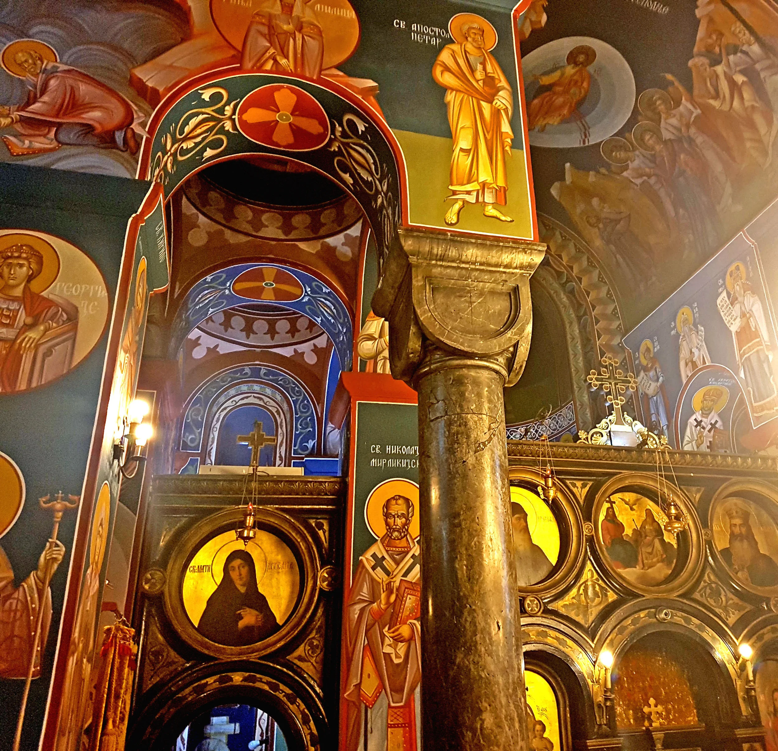 Beautiful interior of 'Crvka Svetog Nikole' (St Nicholas' Church)