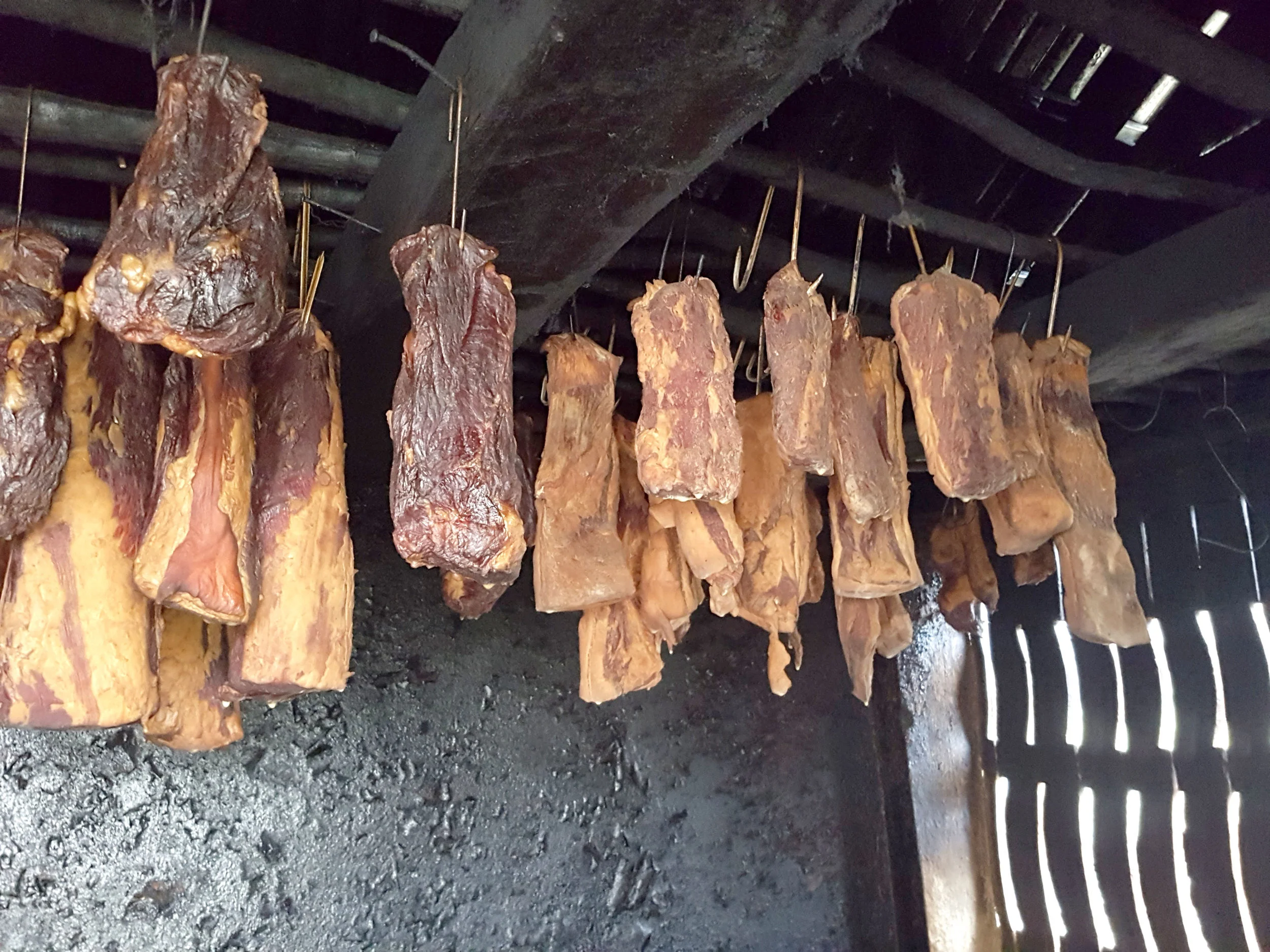'Dimljeno meso' (smoked meat) on the farm
