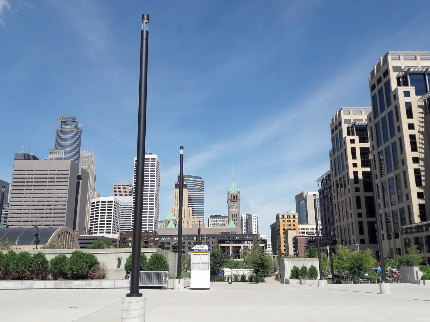 Downtown St Paul, with pastel shades and a minimal style, but where are all the people?