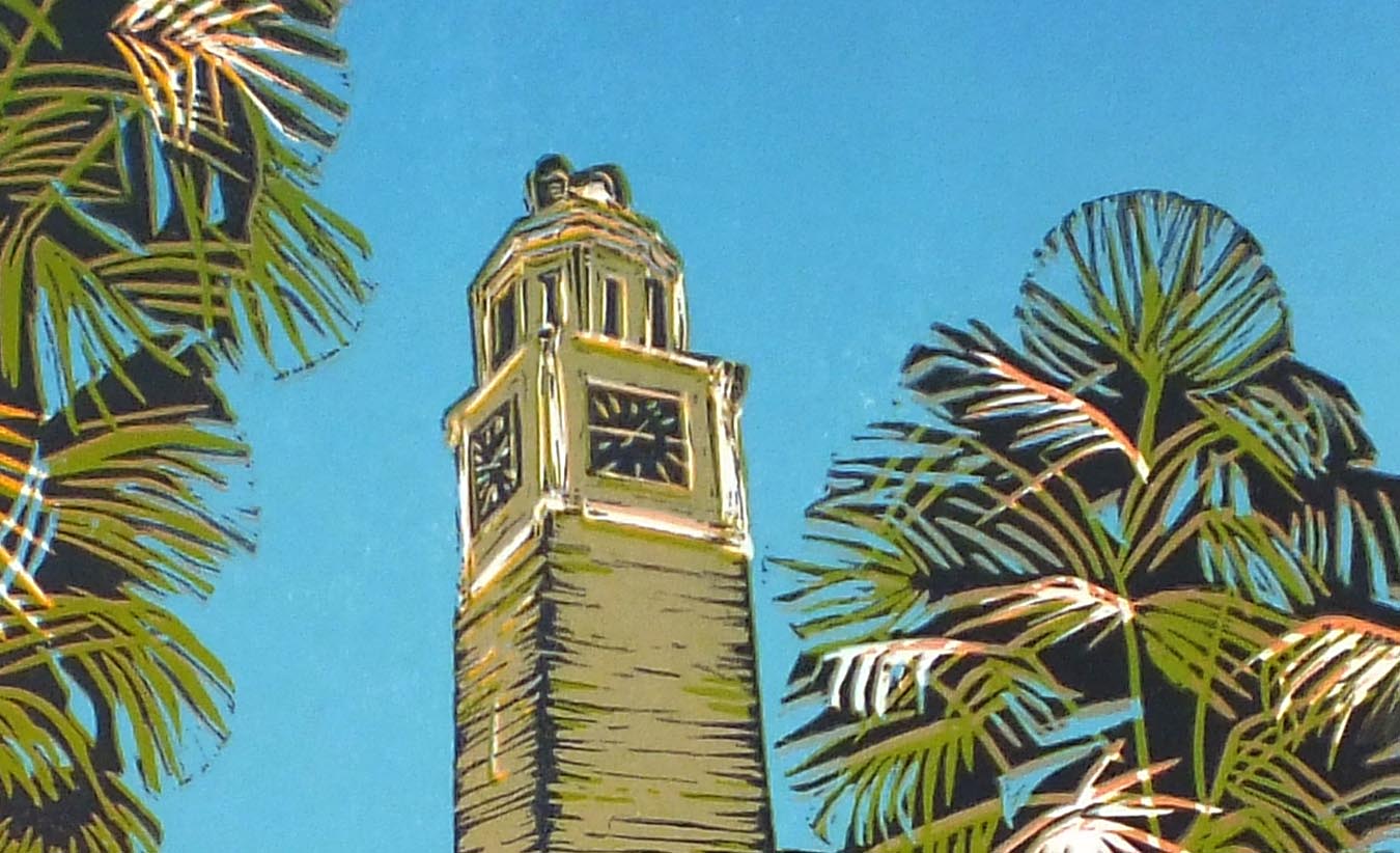 Clock Tower lino #7 closeup1.jpg