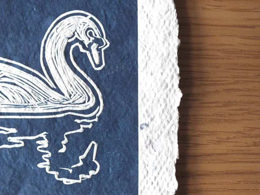 Swan handmade paper closeup 1.jpg