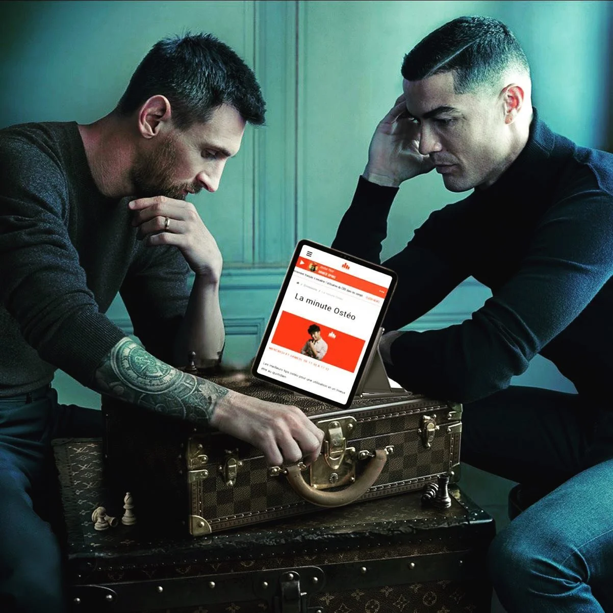 C&rsquo;est donc sur La minute ost&eacute;o que @leomessi et @cristiano &eacute;taient si concentr&eacute;s 🤔
La derni&egrave;re chronique est dispo sur le site et l&rsquo;app @nutriradio , sur @spotify , @deezerfr et vous allez enfin d&eacute;couvr