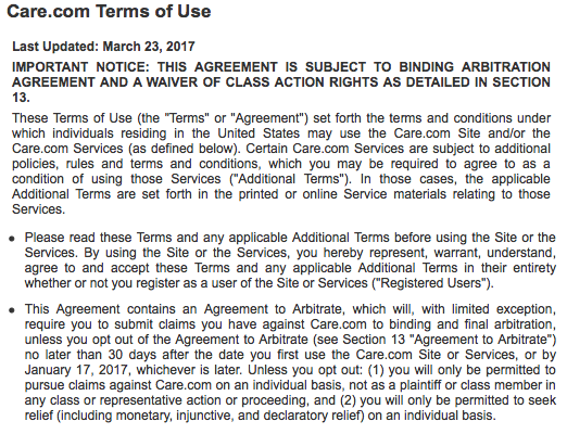 Care.com Agreement