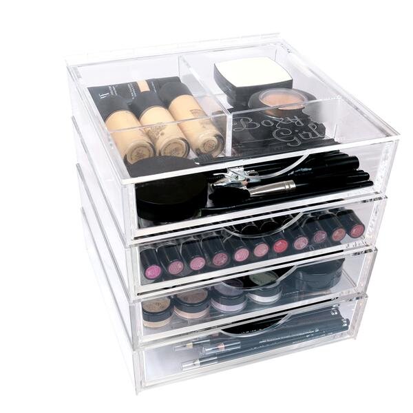 BOXY GIRL® FOUR STACK ACRYLIC MAKEUP ORGANIZER