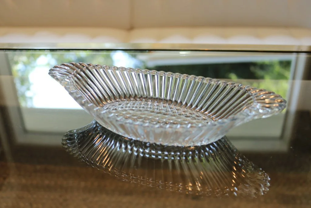 BOXY VINTAGE SET OF 6 GLASS TRINKET TRAYS