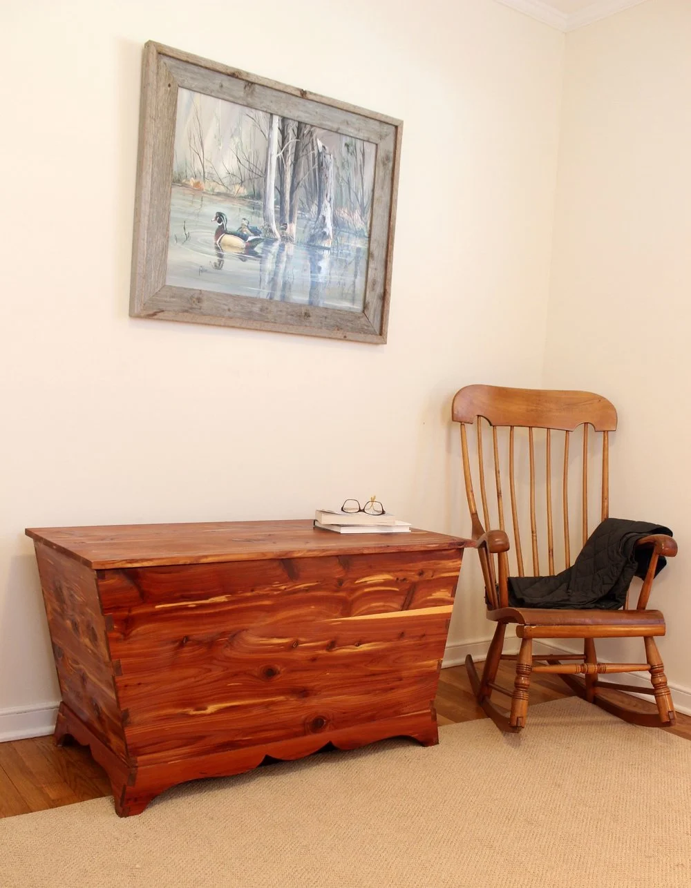 custom cedar hope chest cedar blanket chest mid century modern furniture Sallie Plumley Studio Richmond Virginia Sally Plumley Custom Woodworking and Furniture Design