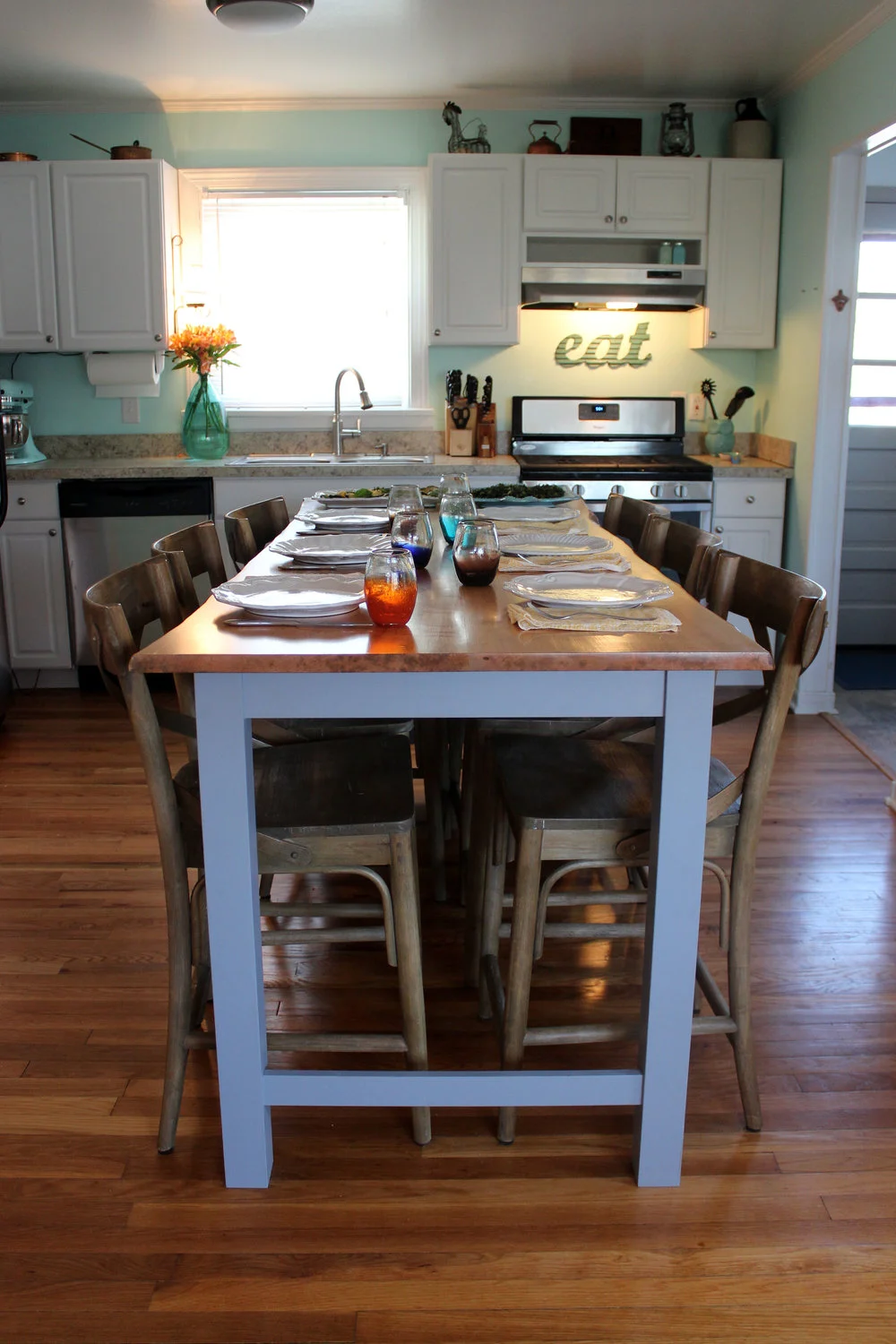 custom live edge maple kitchen island mid century modern furniture Sallie Plumley Studio Richmond Virginia Sally Plumley Custom Woodworking and Furniture Design