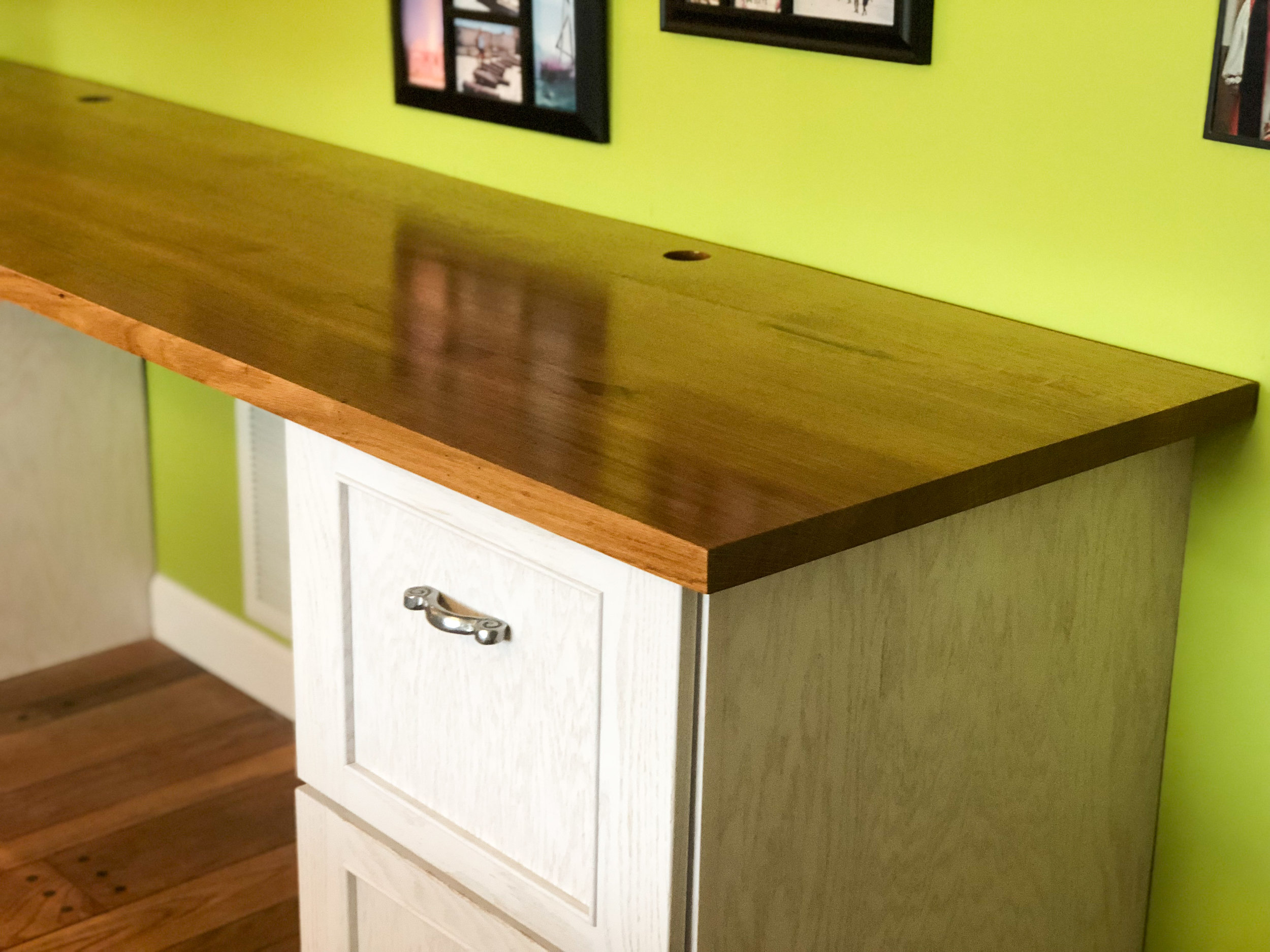 Custom White Oak Desktop Sallie Plumley Studio Richmond Virginia Sally Plumley Custom Woodworking and Furniture Design