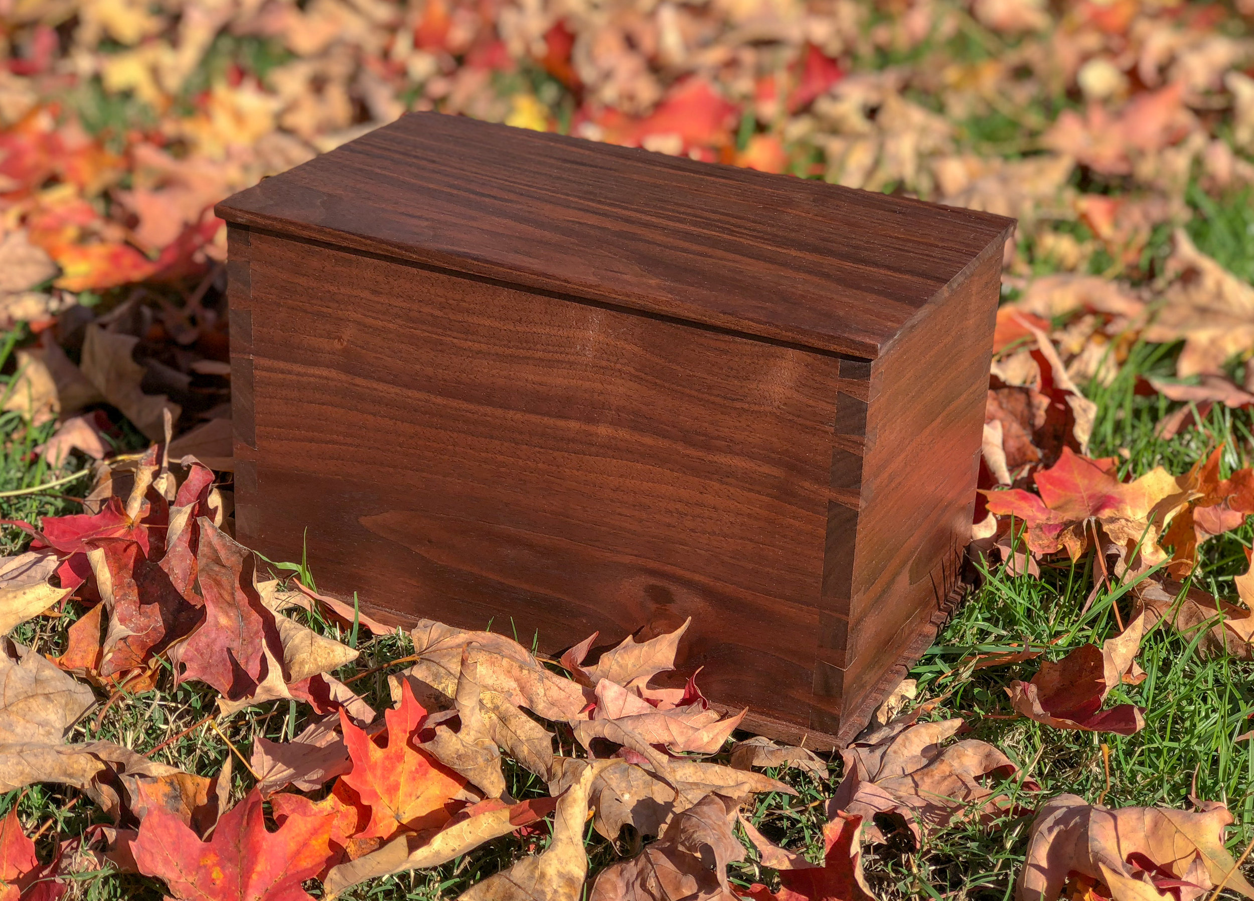 custom wooden cremation urn 