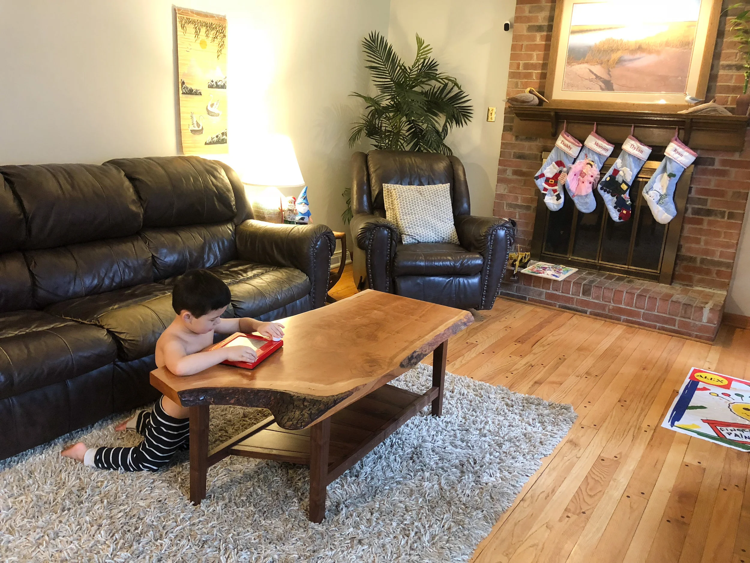 Custom Live Edge Cherry Coffee Table Family Friendly FurnitureSallie Plumley Studio Richmond Virginia Sally Plumley
