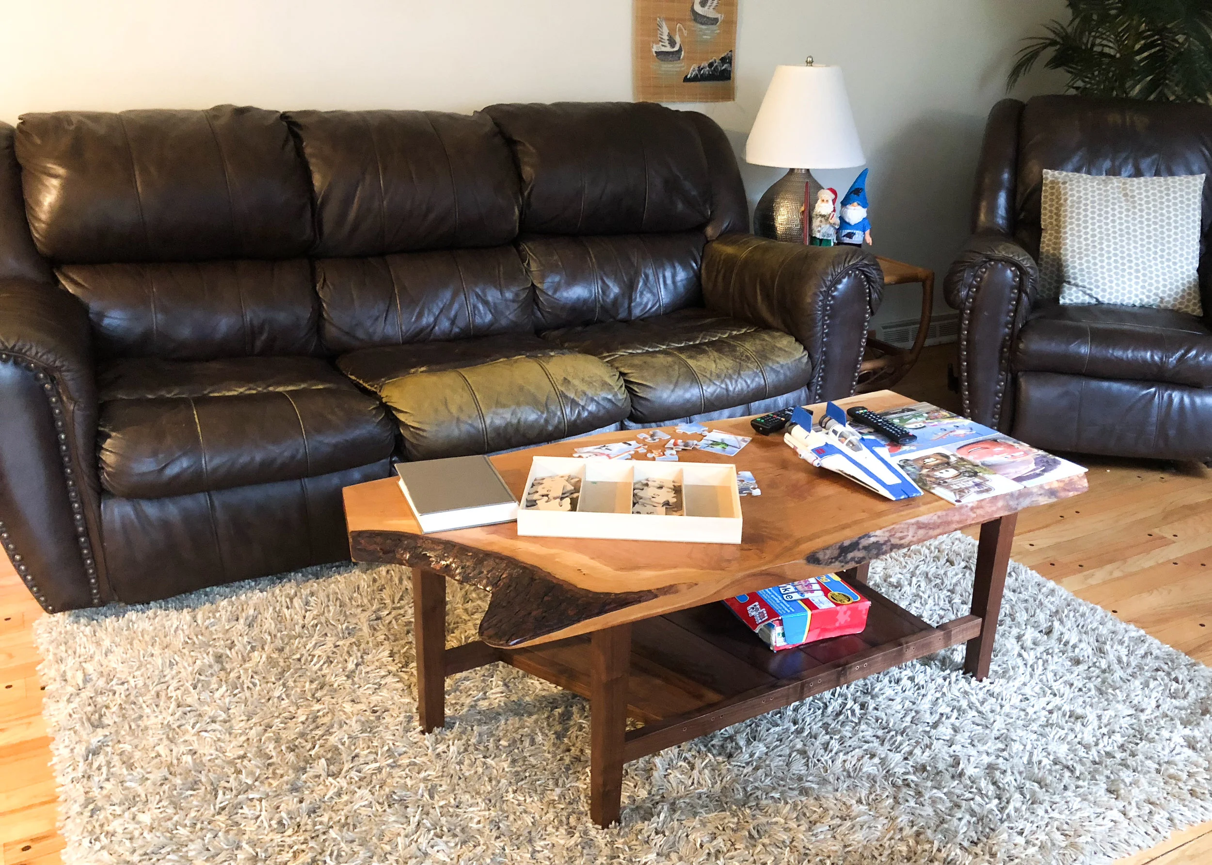Custom Live Edge Cherry Coffee Table Family Friendly FurnitureSallie Plumley Studio Richmond Virginia Sally Plumley