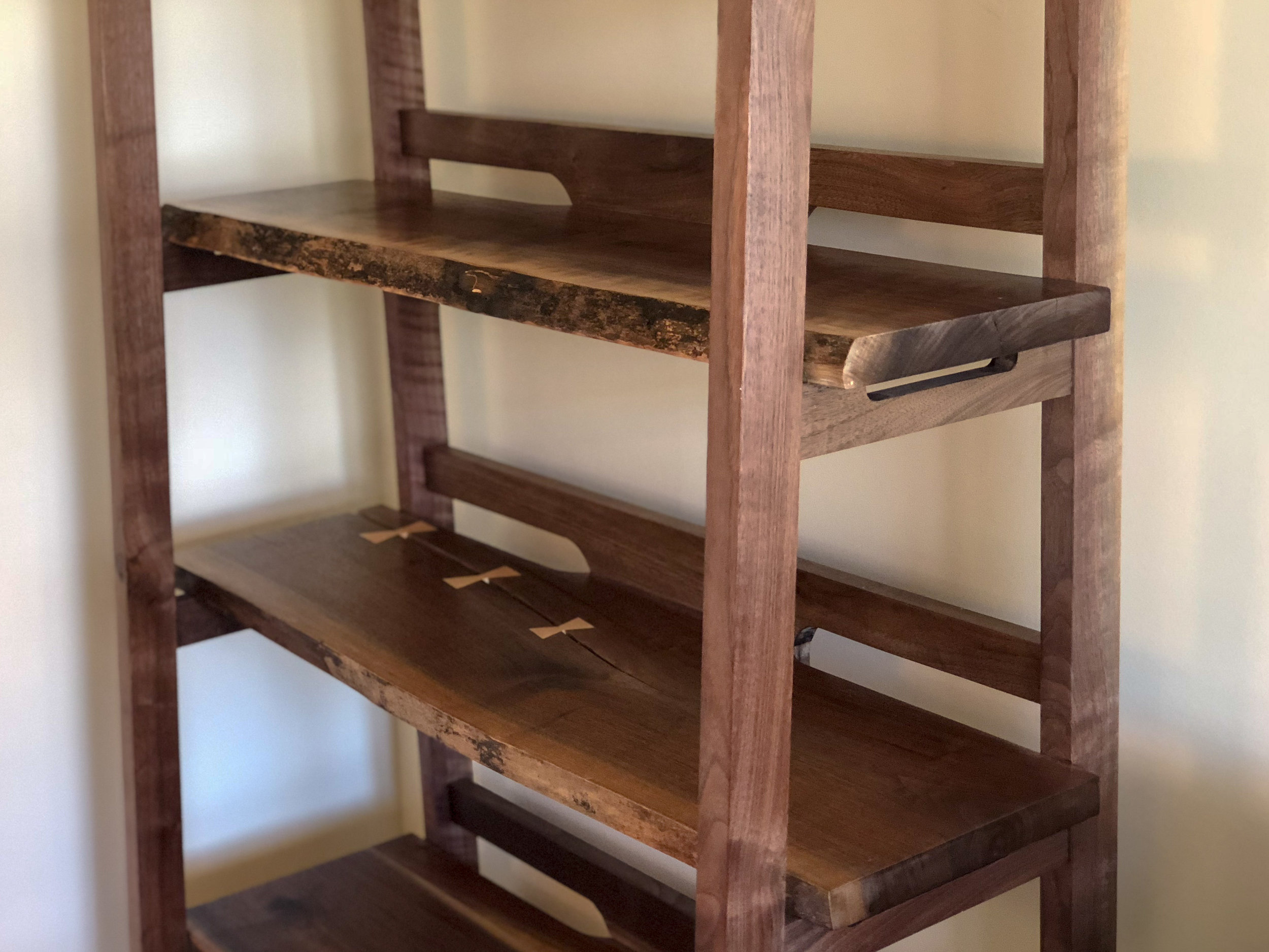 Live Edge Walnut Elliot Bookshelf Sallie Plumley Studio Richmond Virginia Sally Plumley