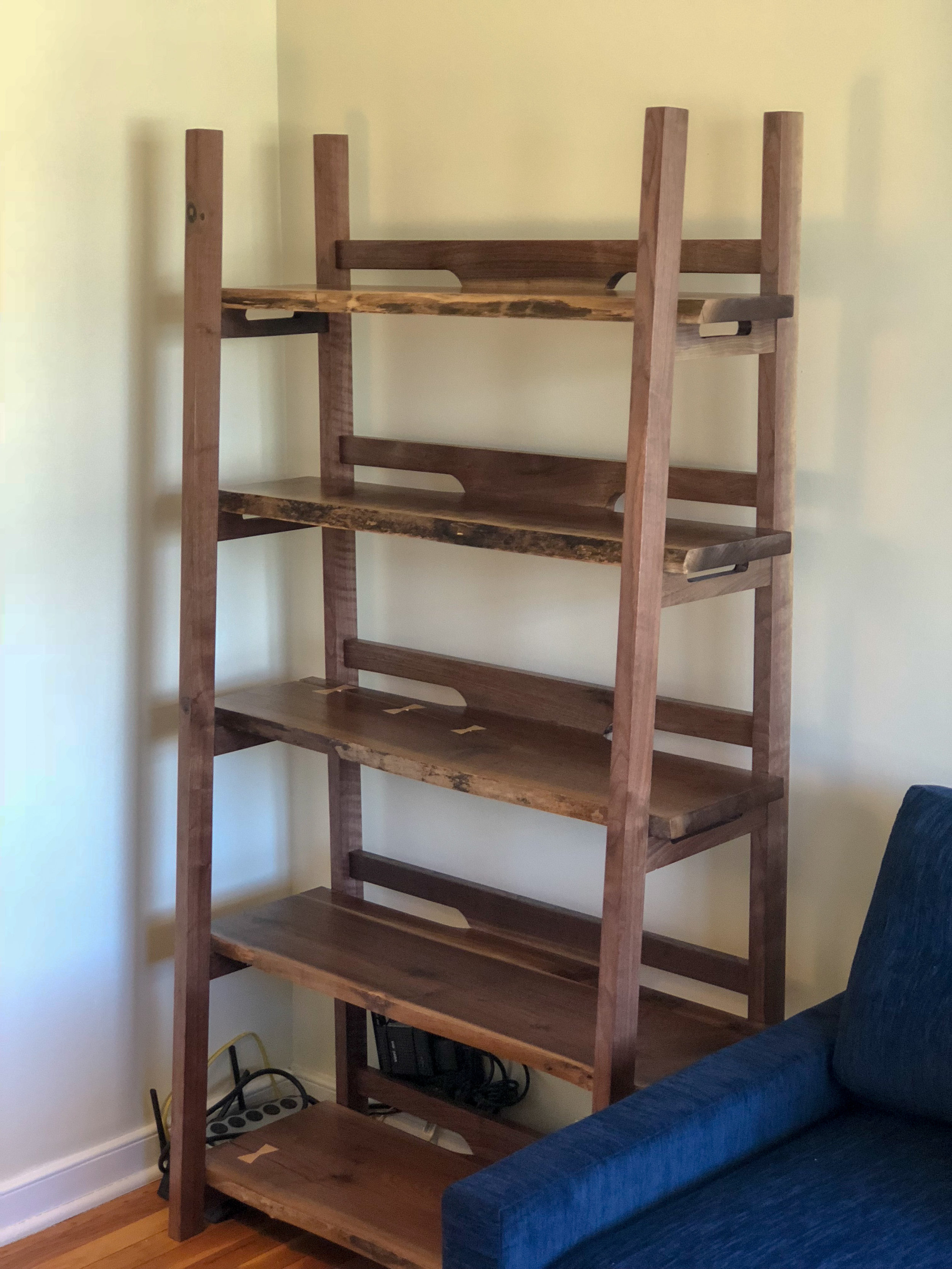 Live Edge Walnut Elliot Bookshelf Sallie Plumley Studio Richmond Virginia Sally Plumley