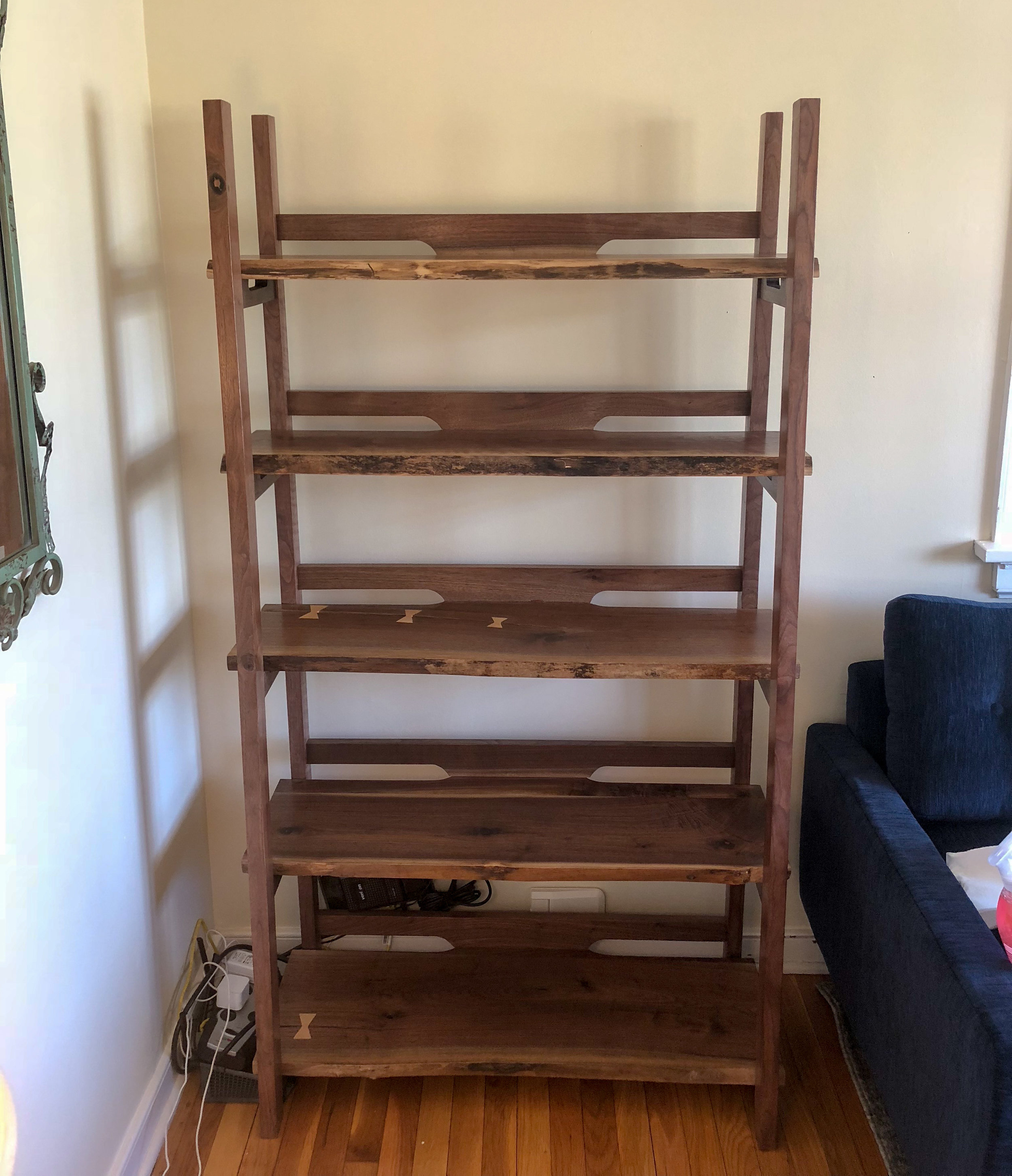 Live Edge Walnut Elliot Bookshelf Sallie Plumley Studio Richmond Virginia Sally Plumley